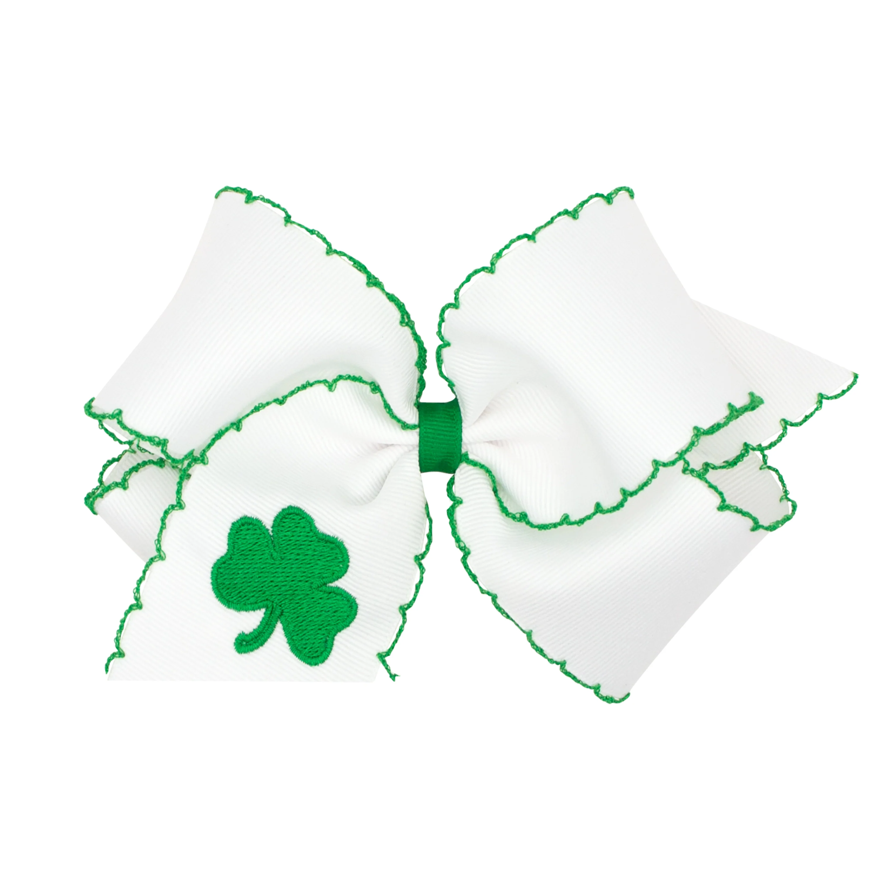 Shamrock Embroidered Moonstitch Bow - Image 2