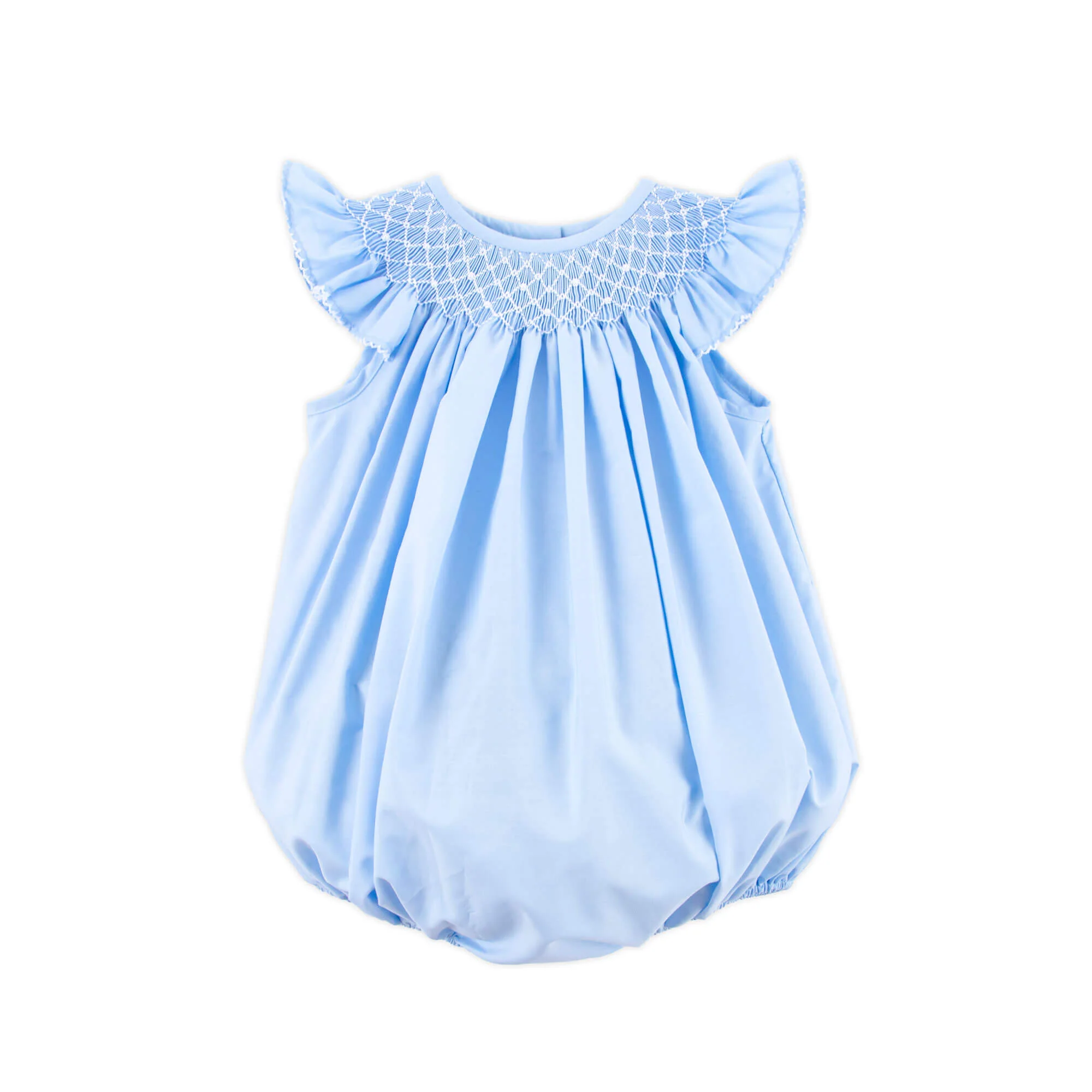 Shine Like A Pearl Blue Smocked Bubble - Image 2