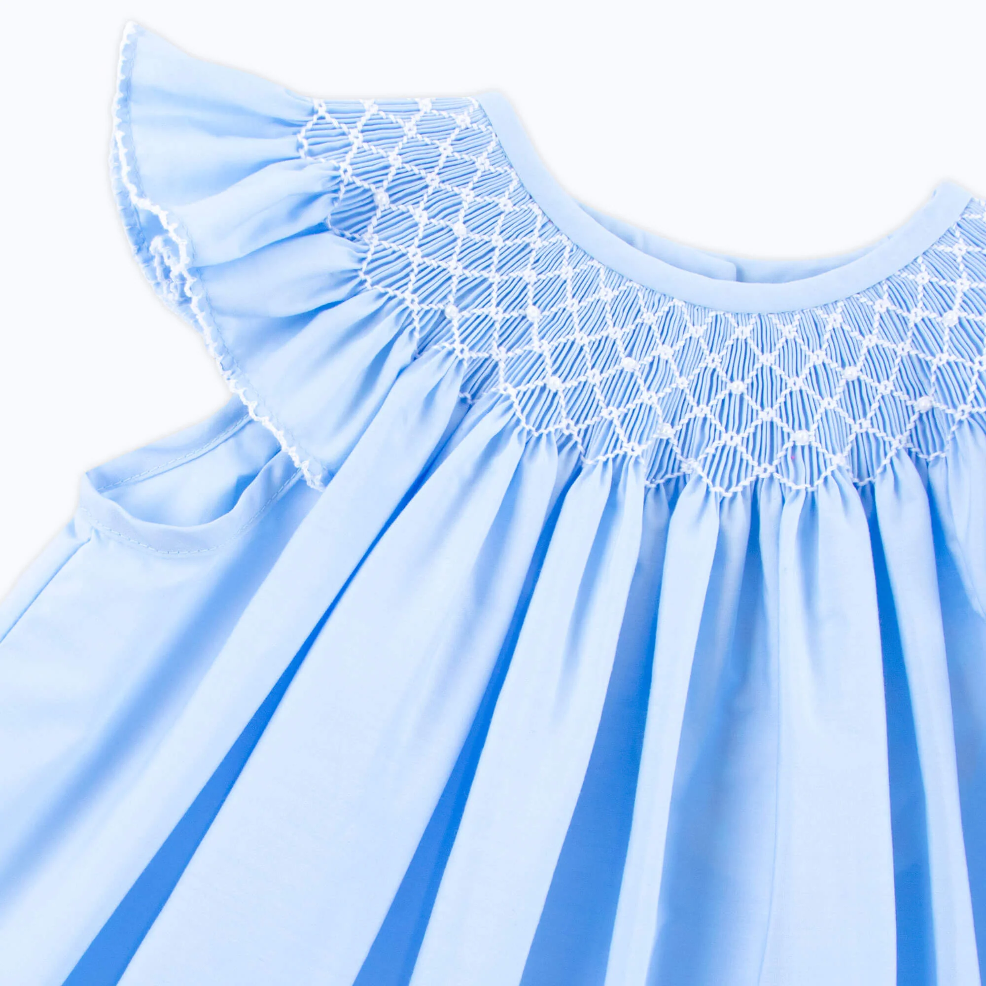 Shine Like A Pearl Blue Smocked Dress - Image 3