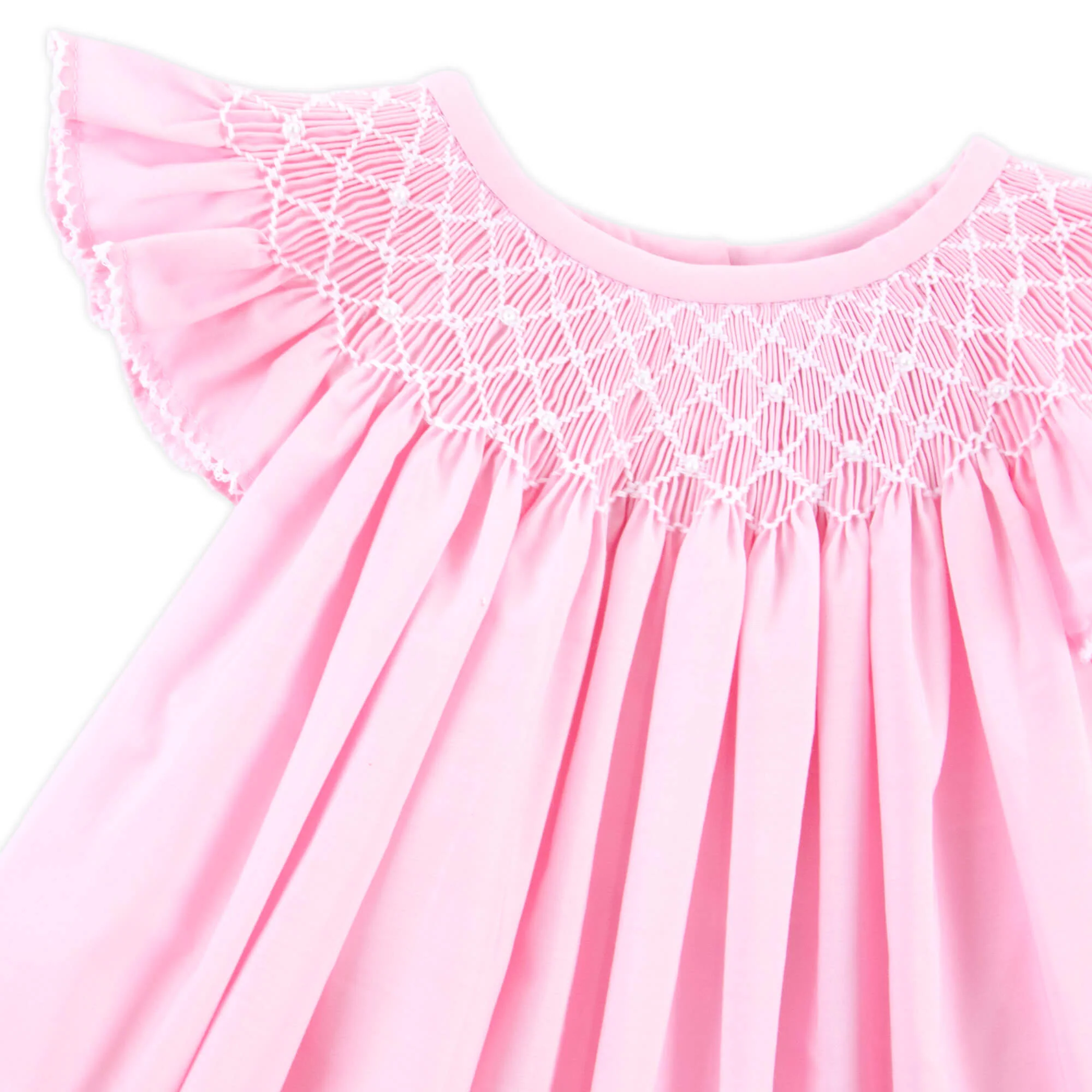 Shine Like A Pearl Pink Smocked Bubble - Image 2