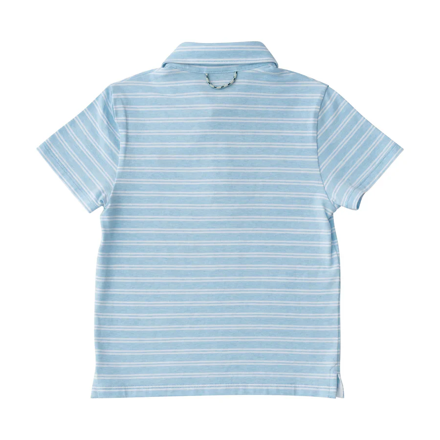Clear Sky Stripe Short Sleeve Performance Polo - Image 2