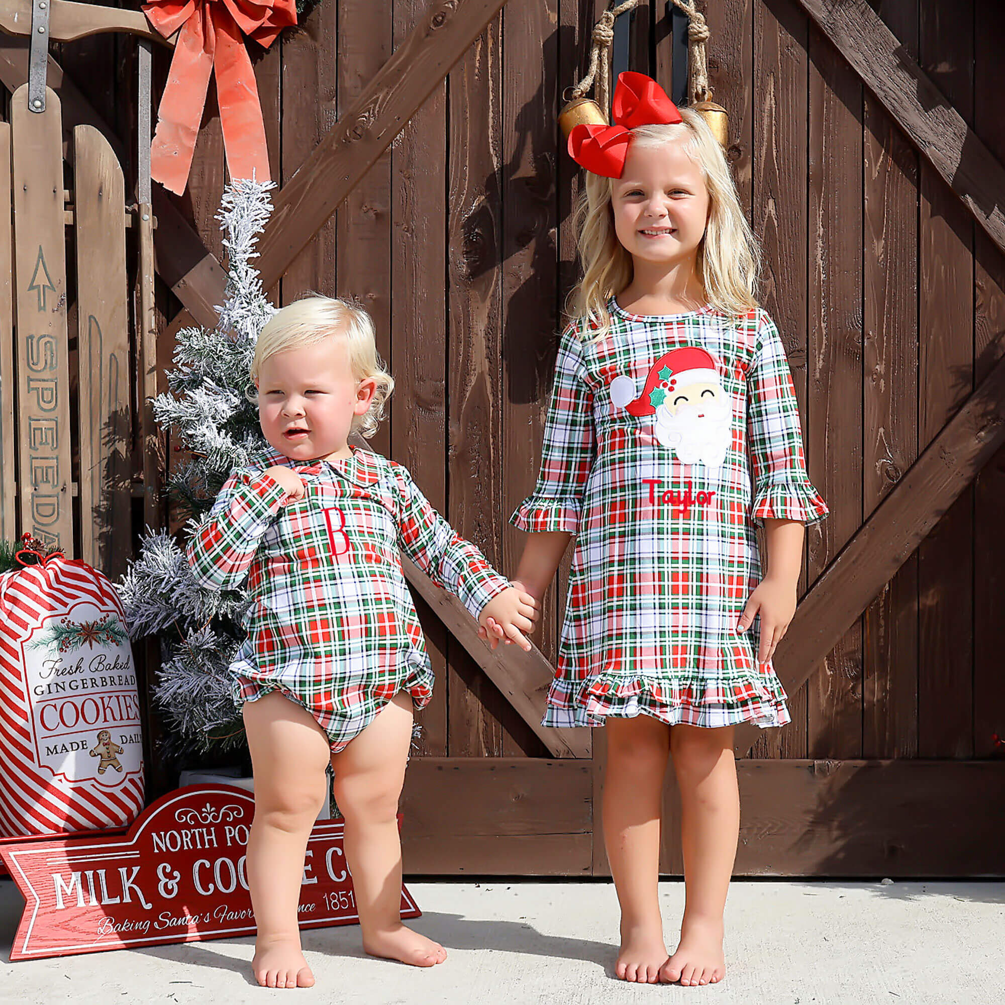Sinclair Plaid Collared Bubble - Image 5