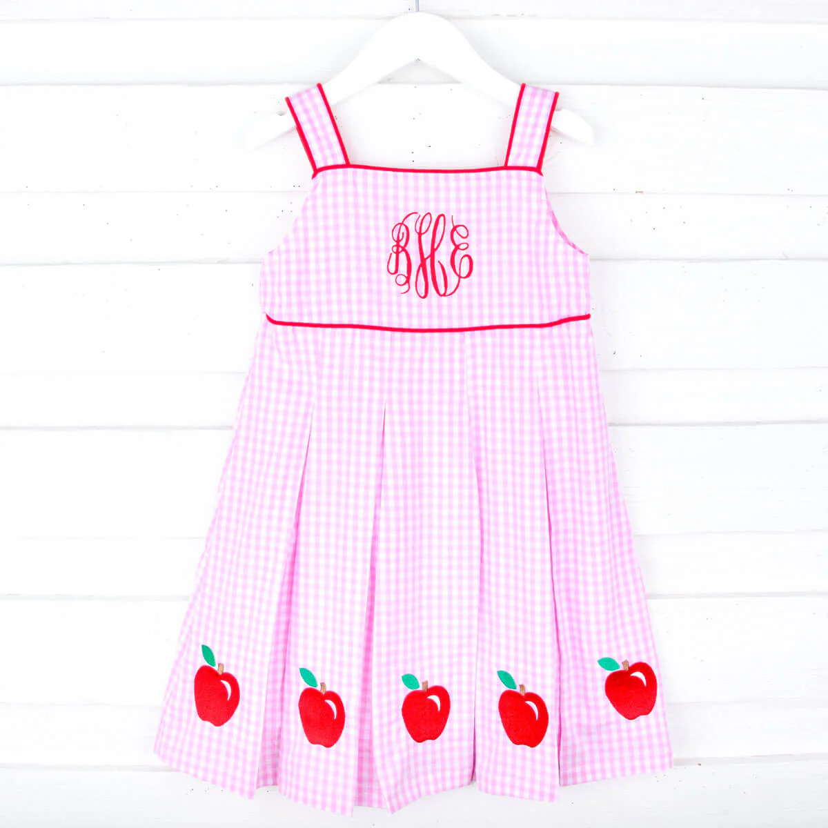 Smart Apple Pink Gingham Chloe Dress - Image 2
