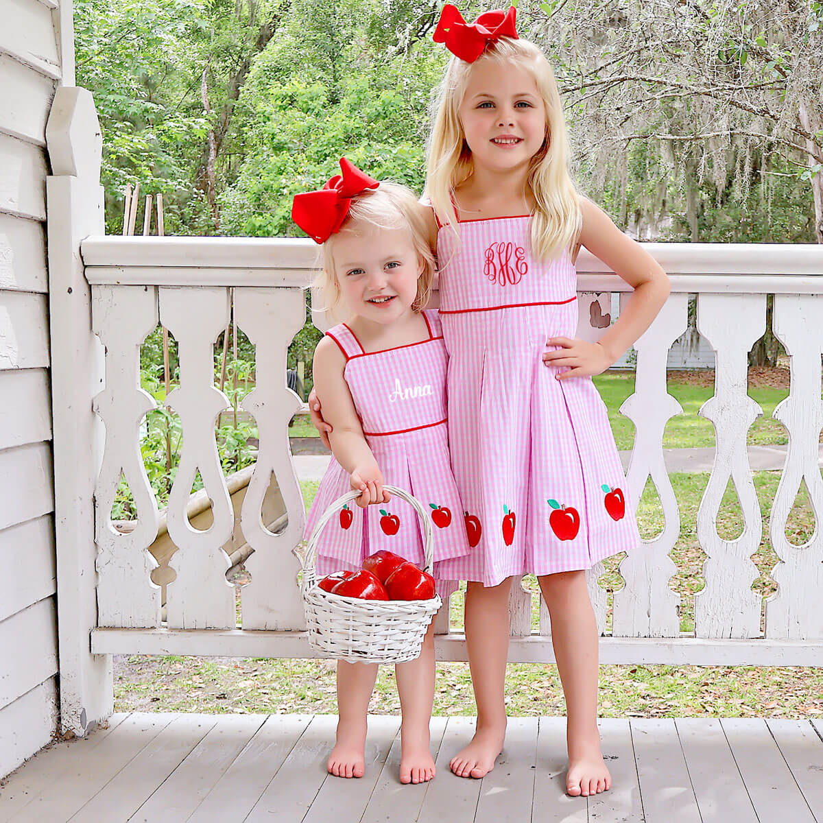 Smart Apple Pink Gingham Chloe Dress - Image 5
