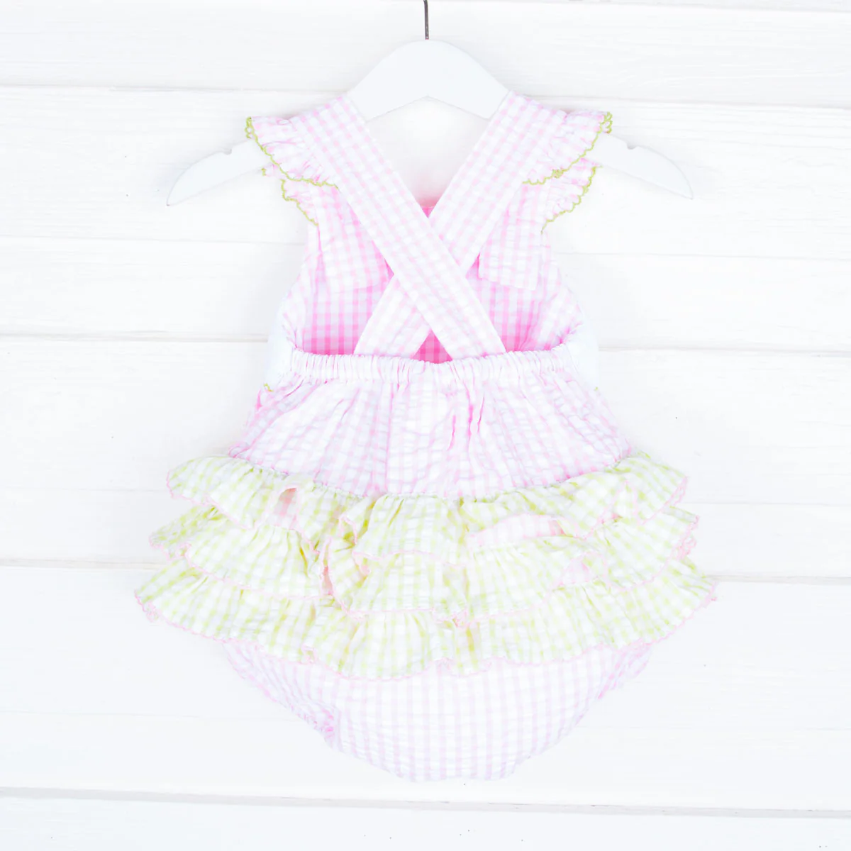 Smocked Flamingos Pink Check Bubble - Image 3
