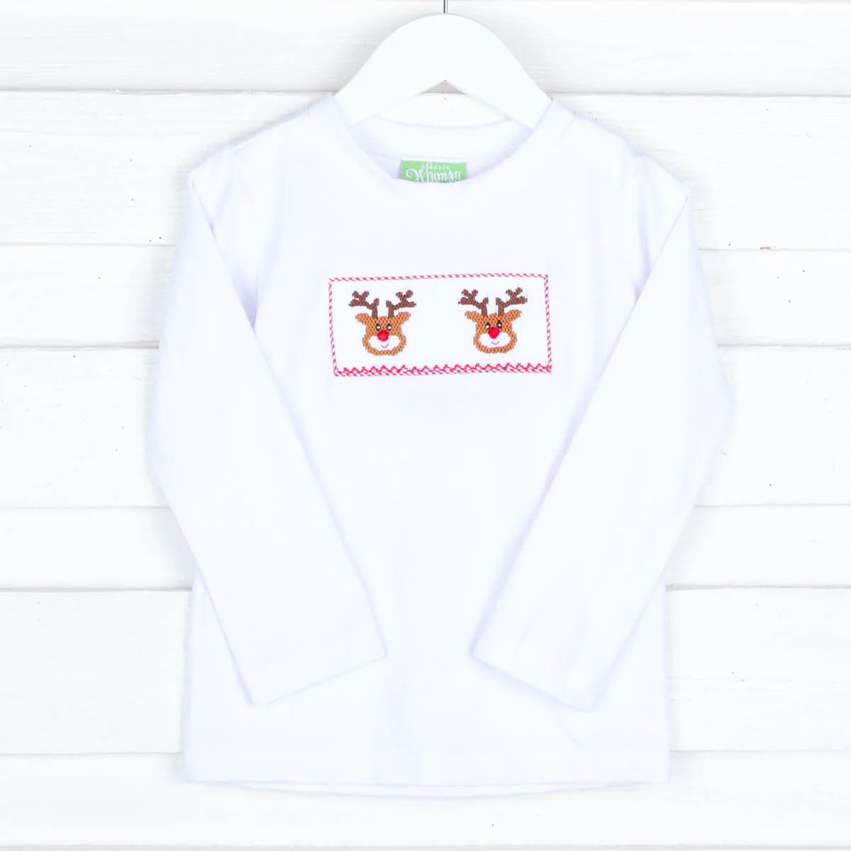 Reindeer Cheer Smocked Long Sleeve Shirt - Image 2