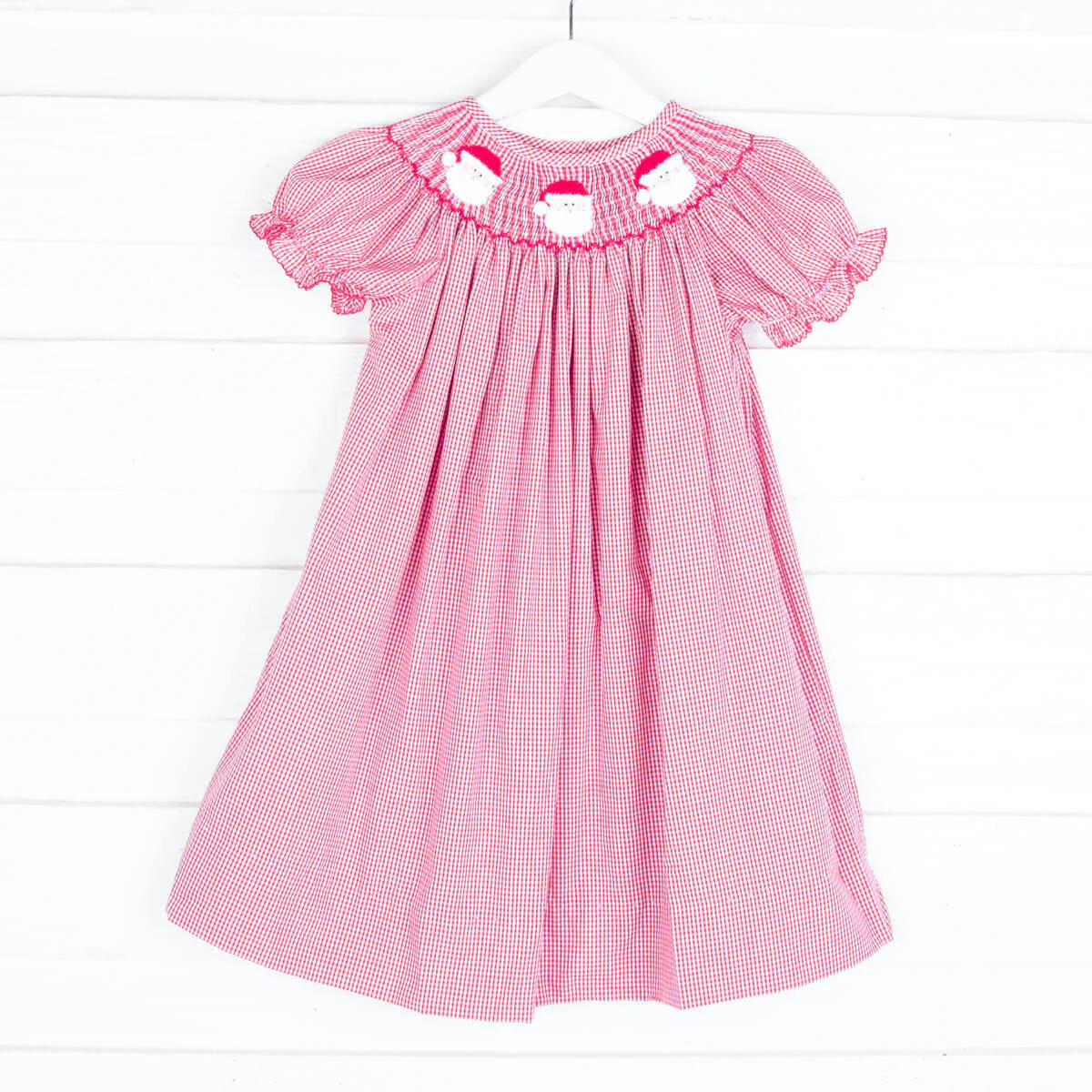 Santa's Favorite Smocked Bishop Dress - Image 3