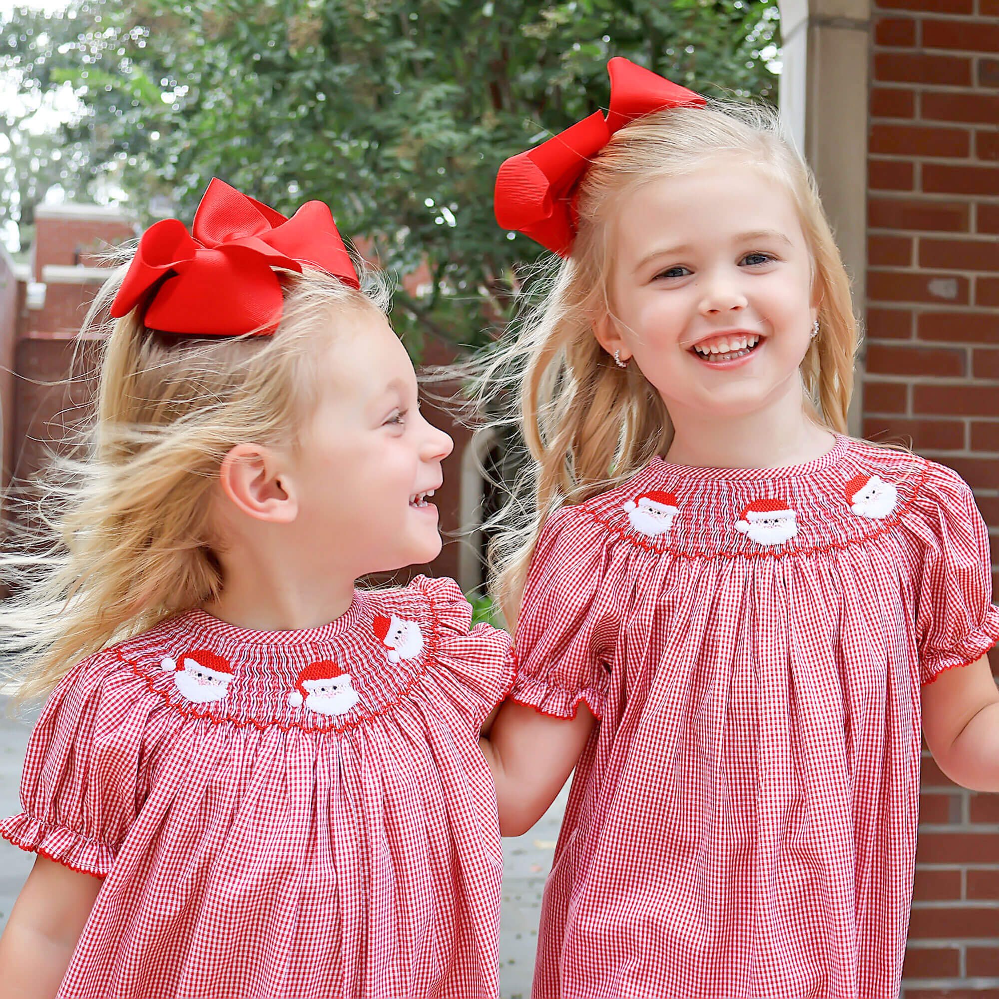 Santa's Favorite Smocked Bishop Dress - Image 4
