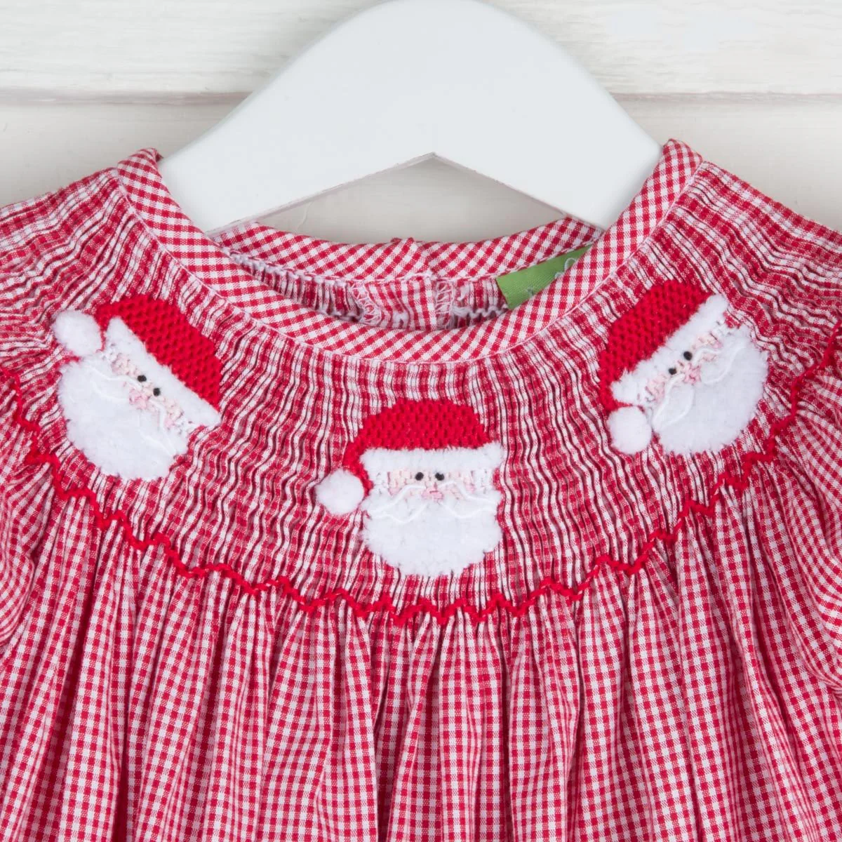 Santa's Favorite Smocked Bishop Dress - Image 5