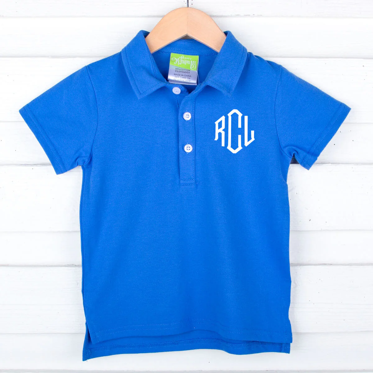 Royal Blue Pique Polo Shirt - Image 2
