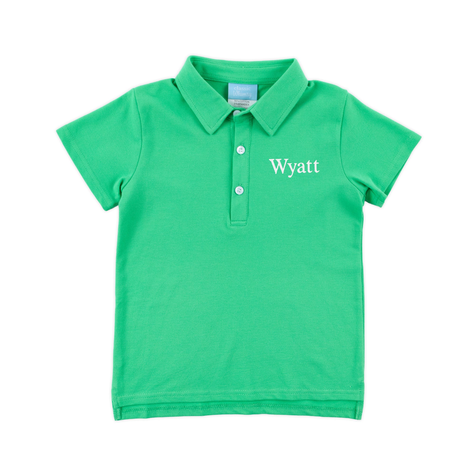 Solid Pique Polo Shirt Green - Image 2