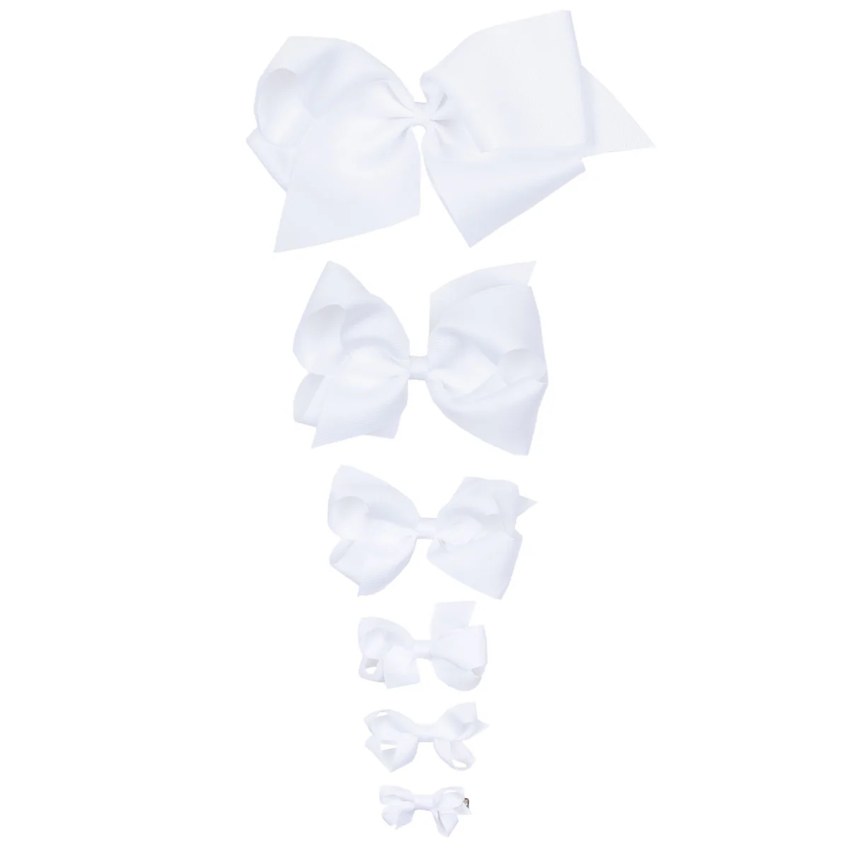 Solid Grosgrain Ribbon Hair Bow - Image 2