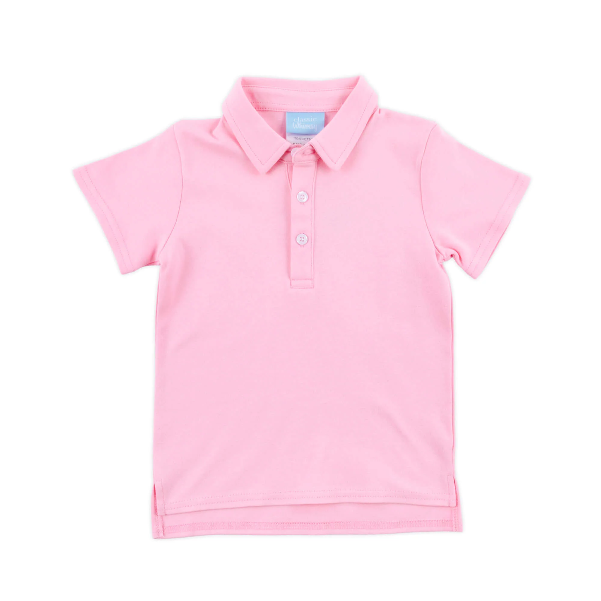 Solid Pink Knit Polo - Image 2