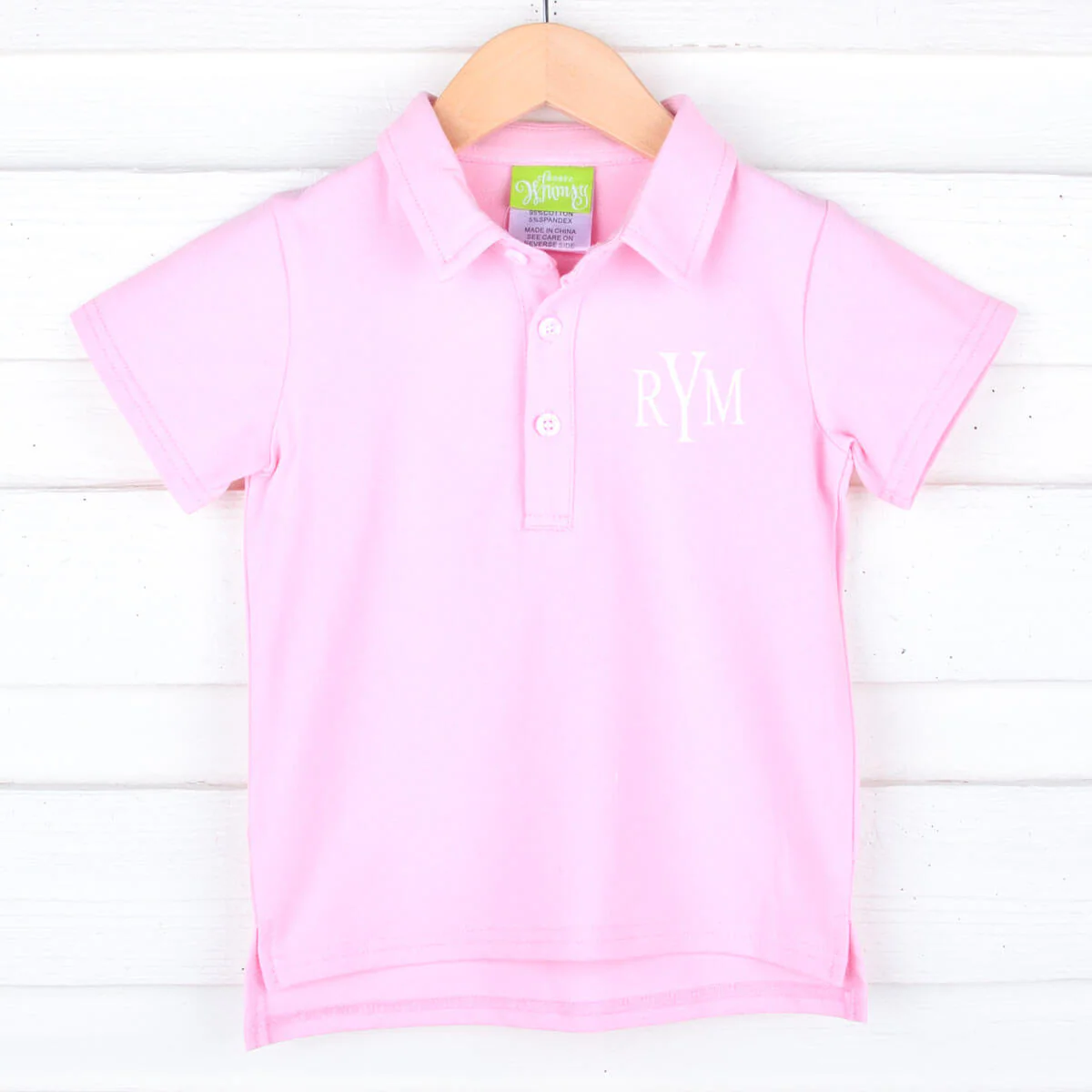 Solid Pique Polo Shirt Pink - Image 2