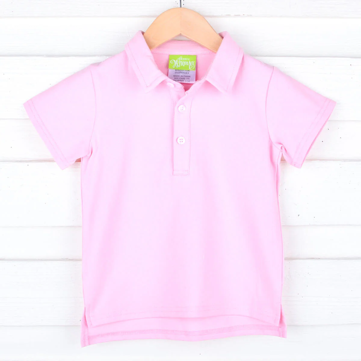 Solid Pique Polo Shirt Pink - Image 4