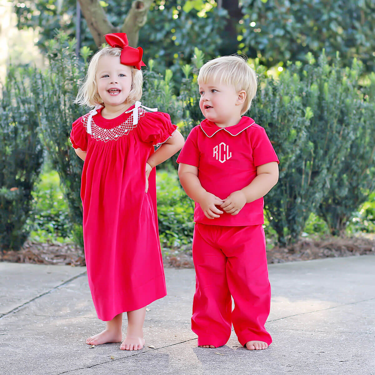 Solid Red Collared Corduroy Collared Pant Set - Image 5