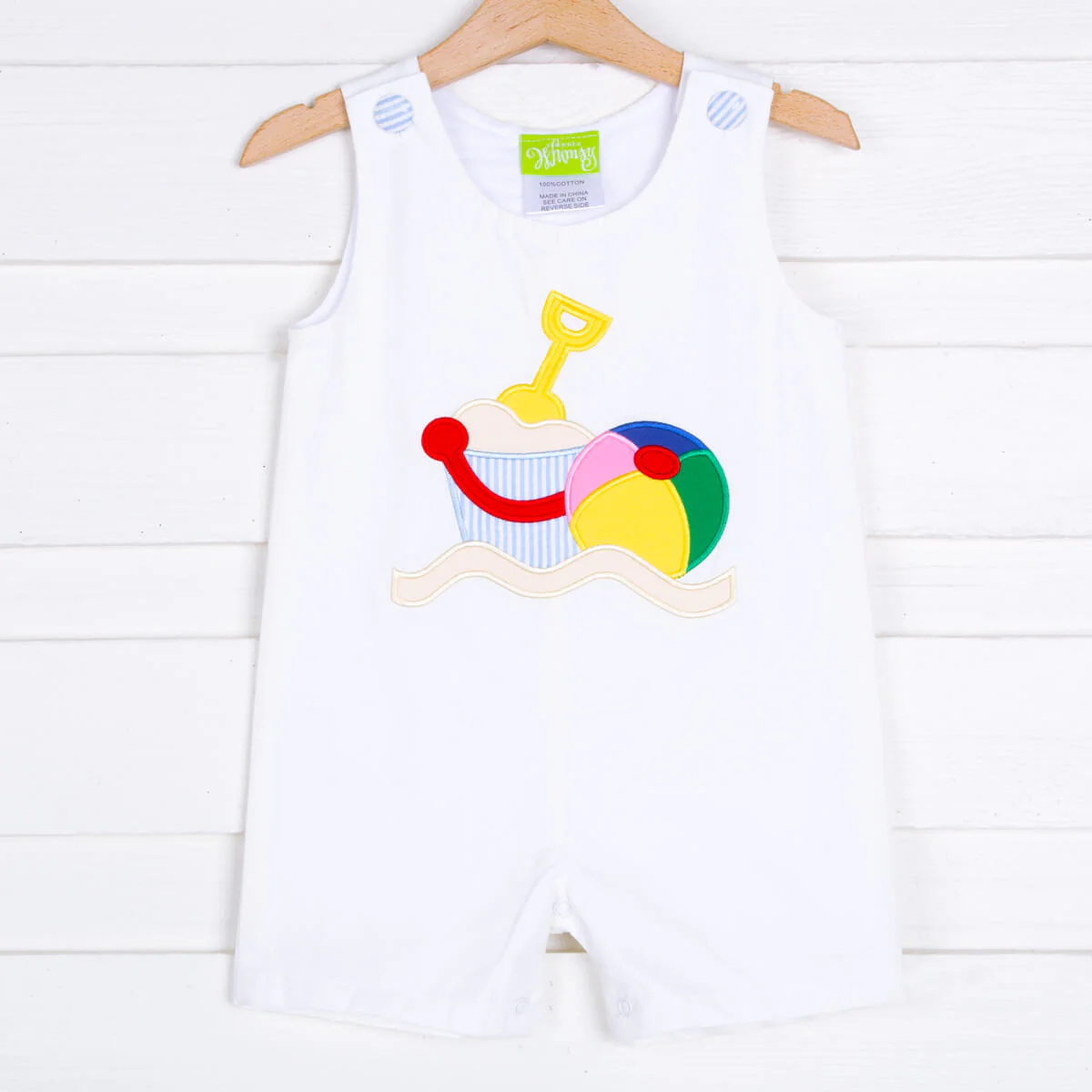 Beach Applique White Jon Jon - Image 2