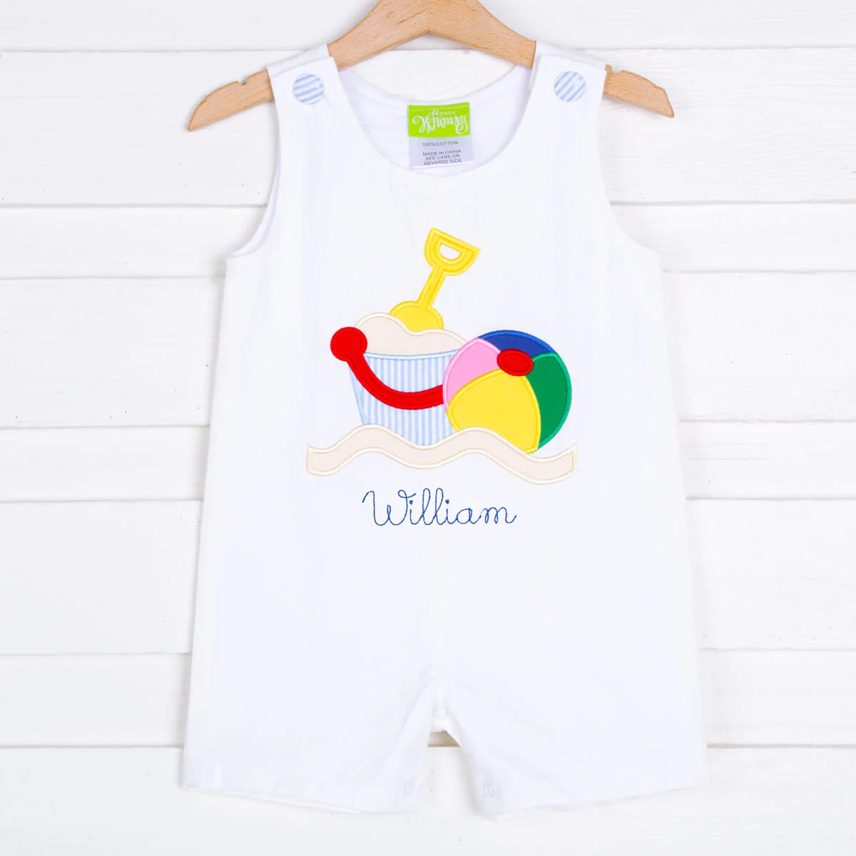 Beach Applique White Jon Jon - Image 3