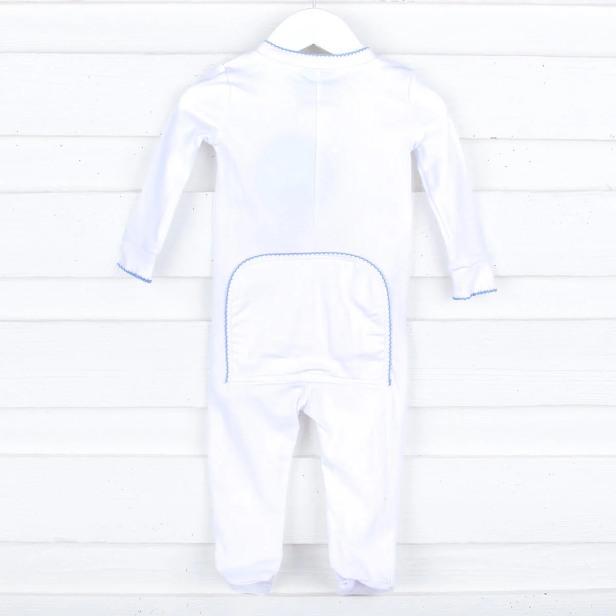 Solid White Color Trim Zip Sleeper - Image 10