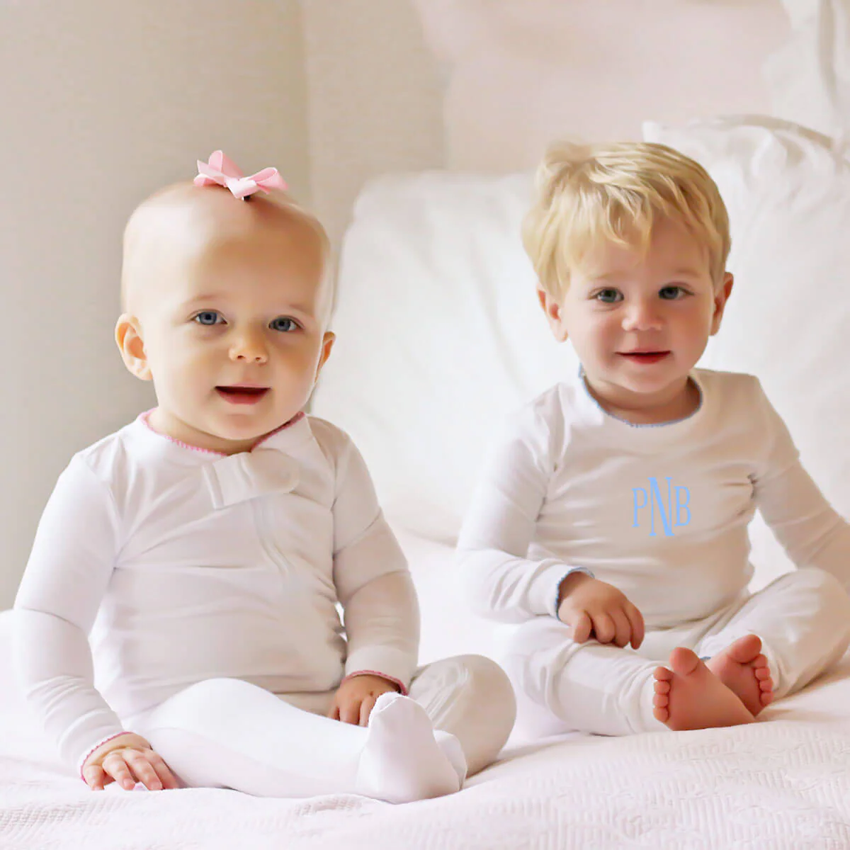 Solid White Color Trim Zip Sleeper - Image 14