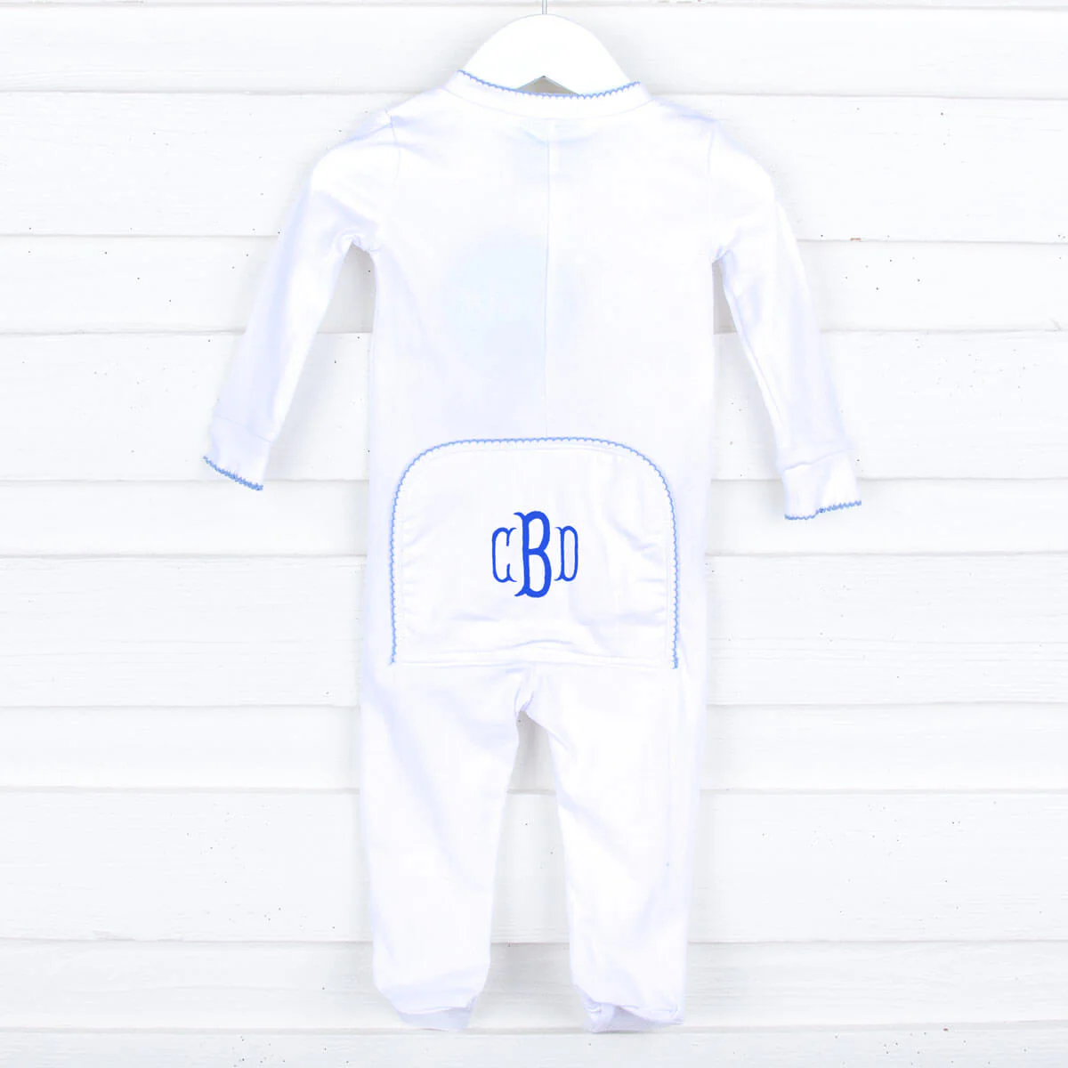 Solid White Color Trim Zip Sleeper - Image 6