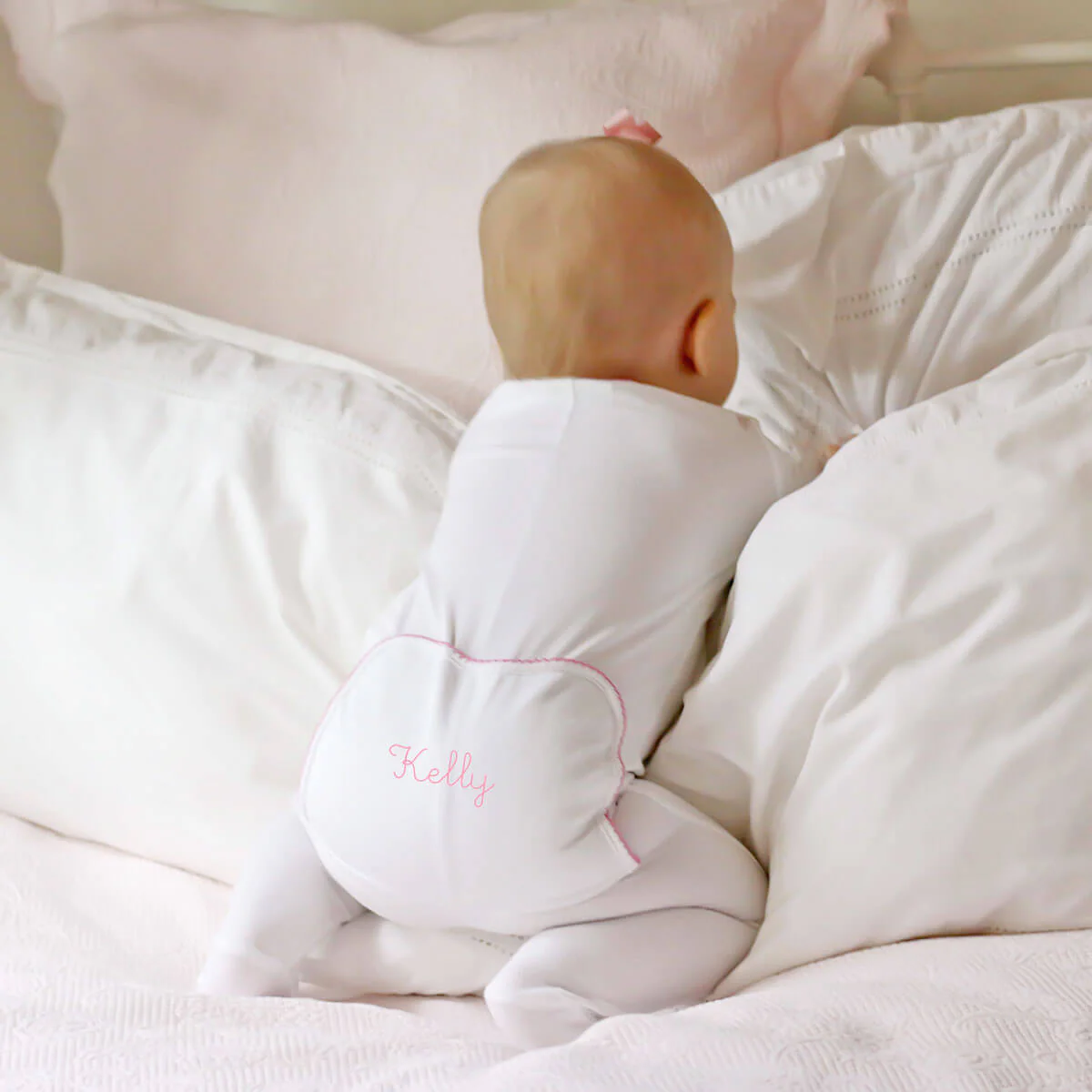 Solid White Color Trim Zip Sleeper - Image 7