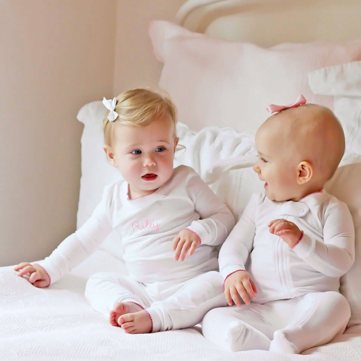 Solid White Color Trim Zip Sleeper - Image 9