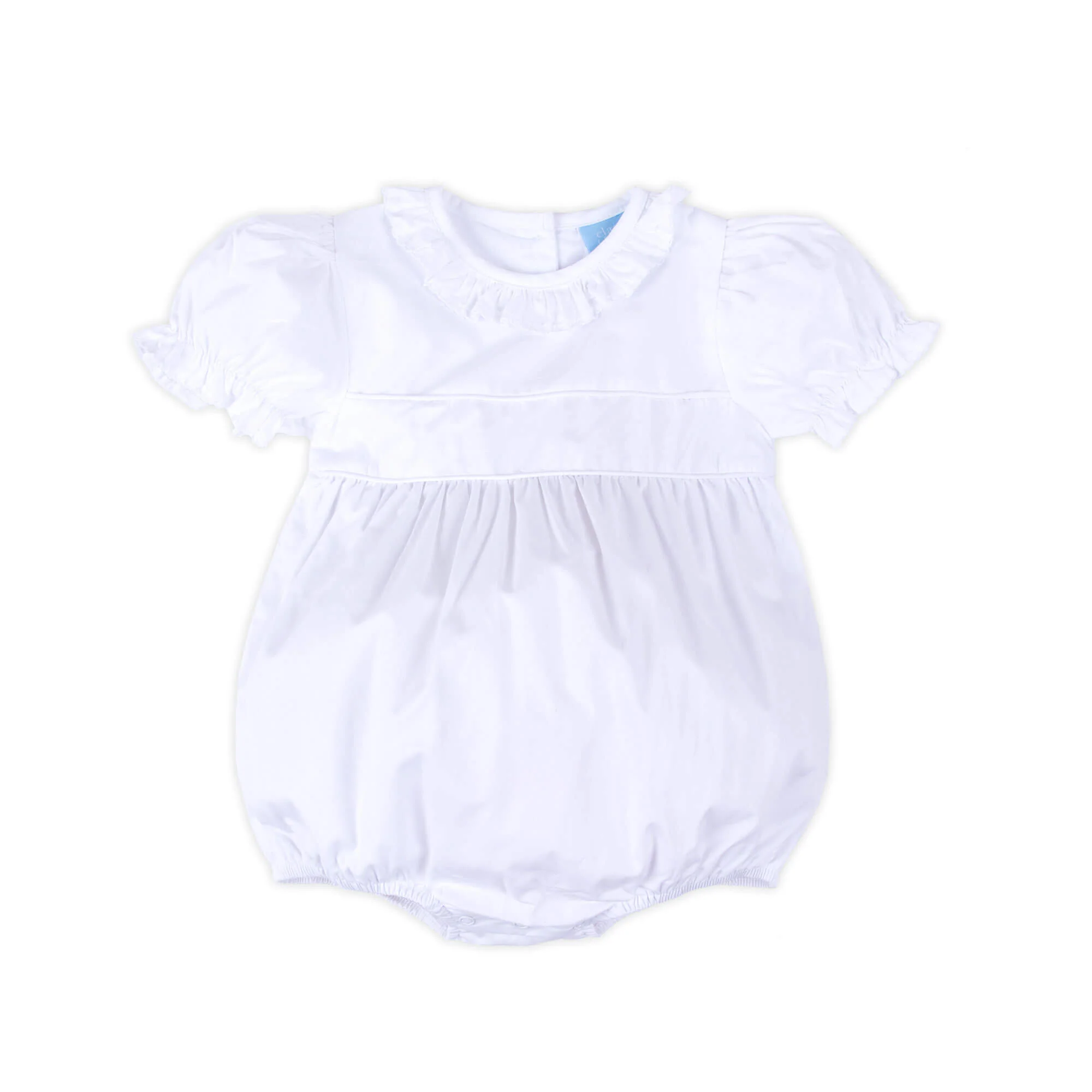 Solid White Ruffle Collared Bubble - Image 2