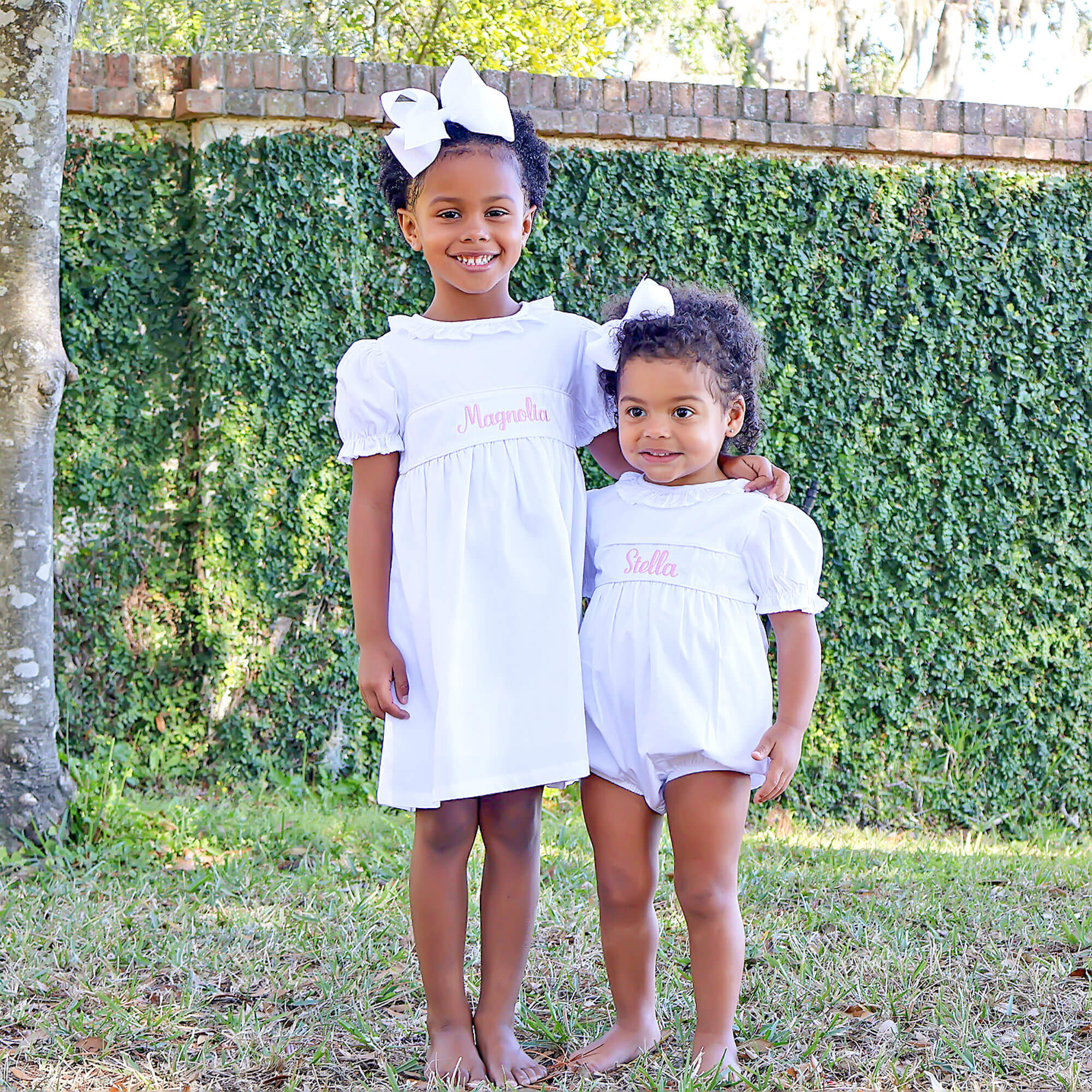 Solid White Ruffle Collared Bubble - Image 5