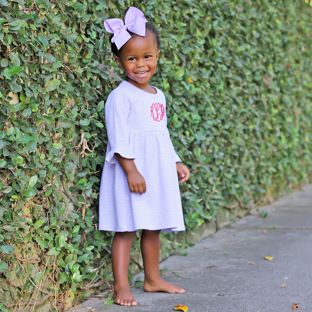 Lavender Stripe Sophia Dress - Image 5