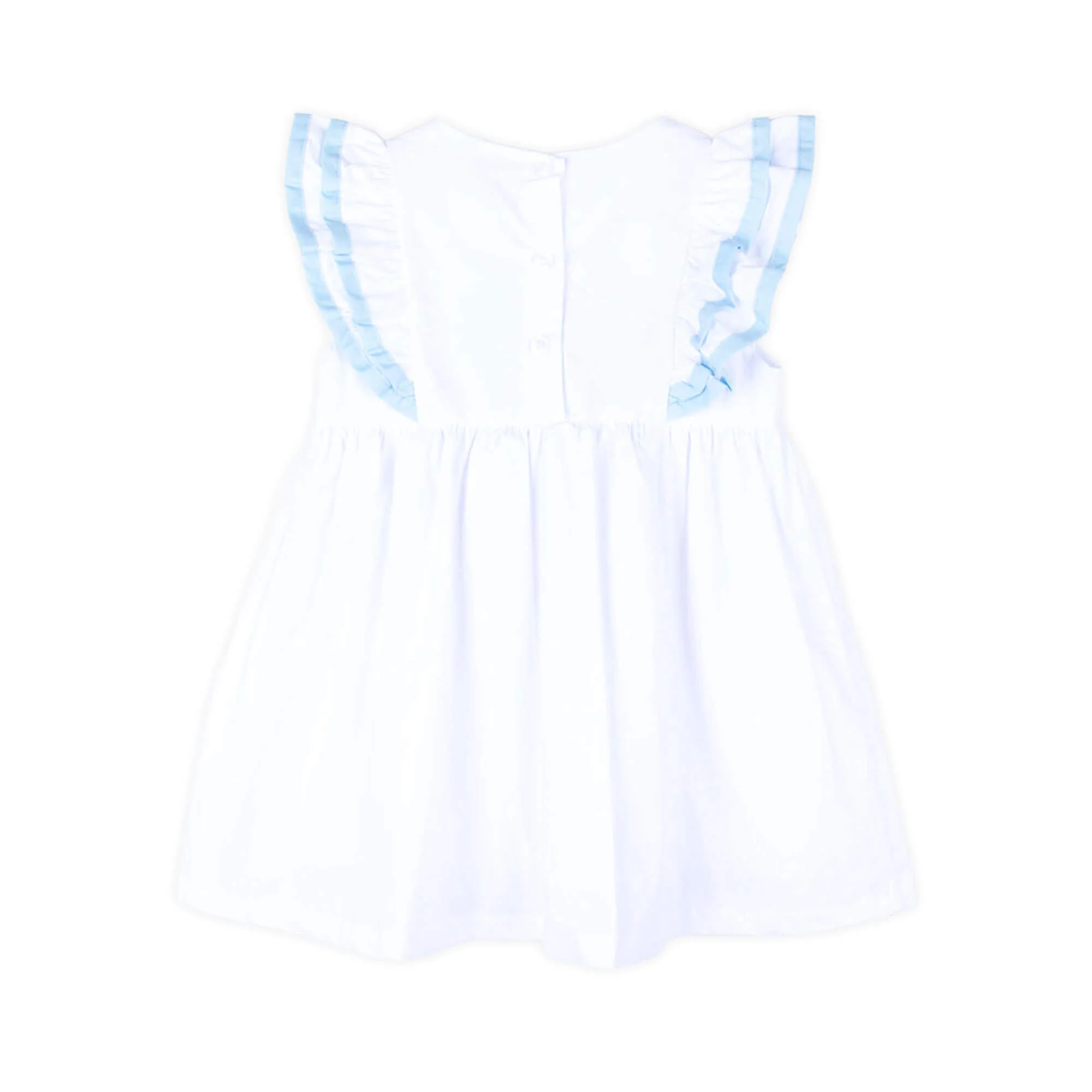 White & Light Blue Alice Dress - Image 2