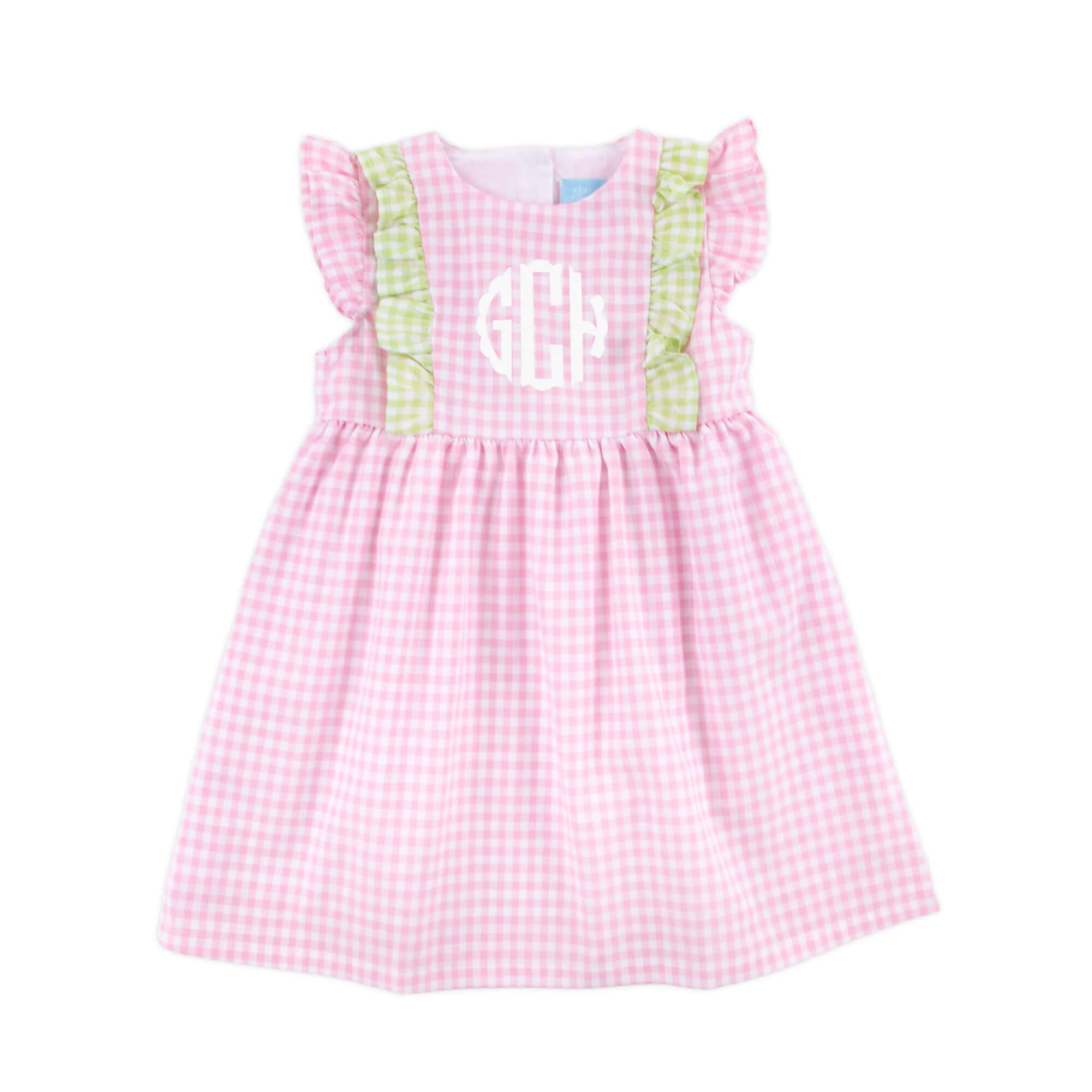 Spring Days Pink & Light Green Gingham Kate Dress - Image 2