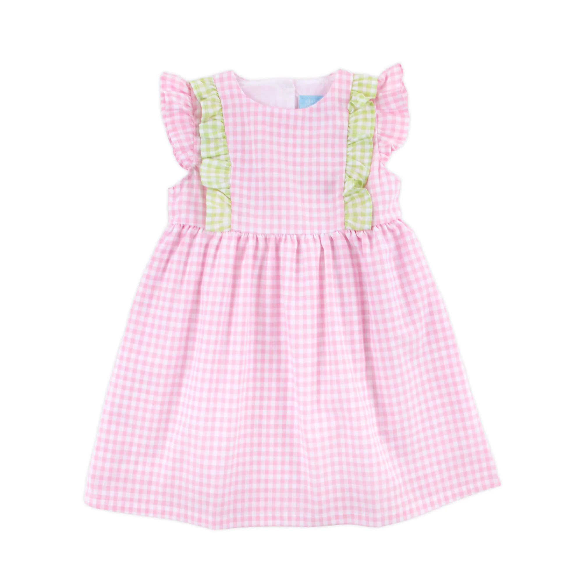 Spring Days Pink & Light Green Gingham Kate Dress - Image 7