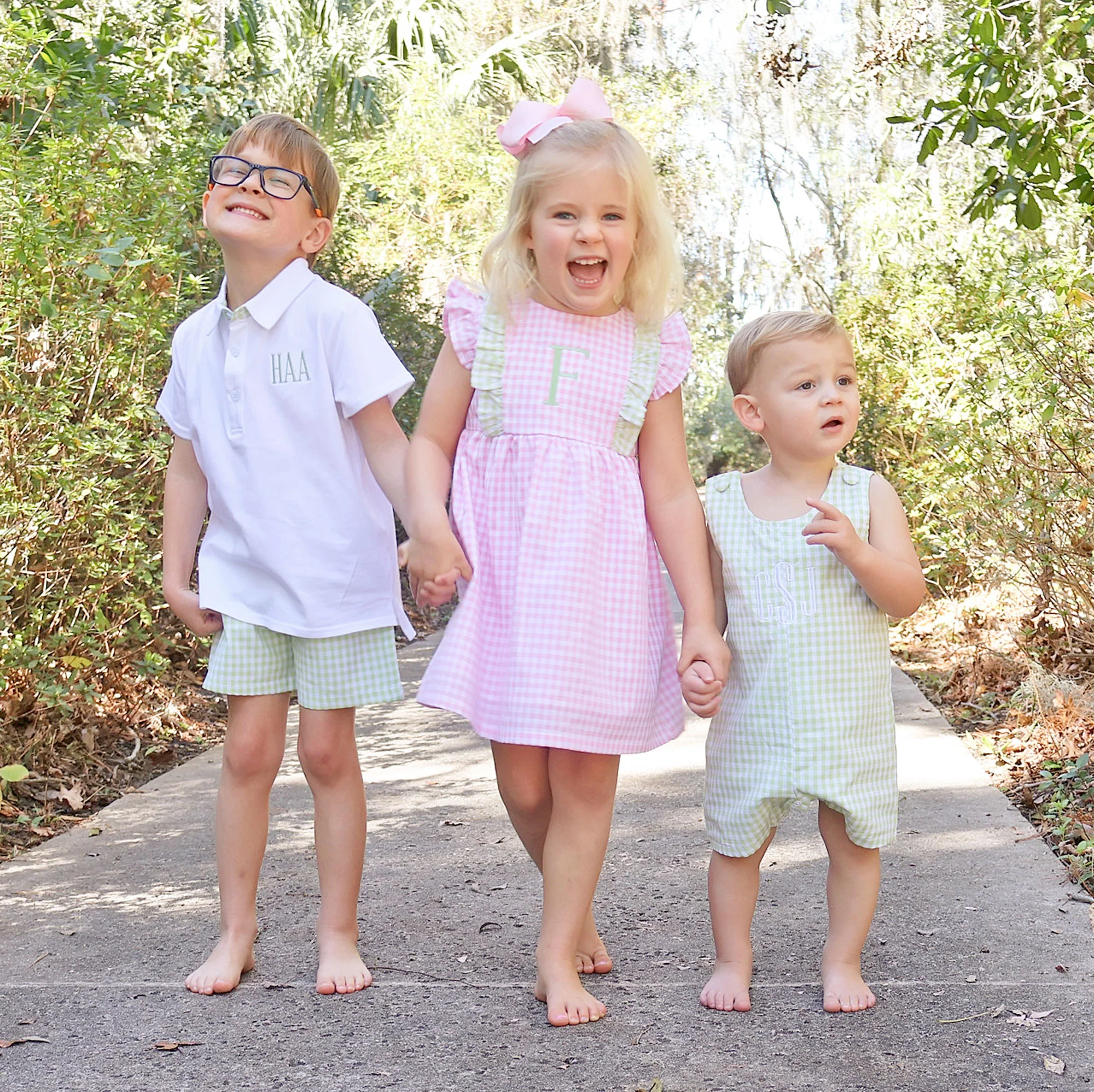 Spring Days Pink & Light Green Gingham Kate Dress - Image 8