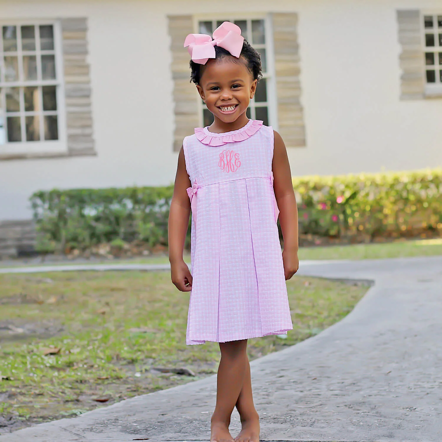 Hilton Head Plaid Pink Eloise Dress - Image 4