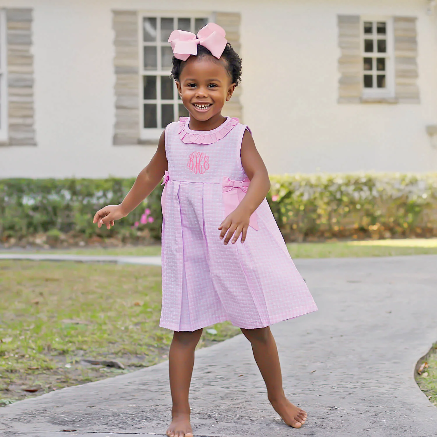 Hilton Head Plaid Pink Eloise Dress - Image 9
