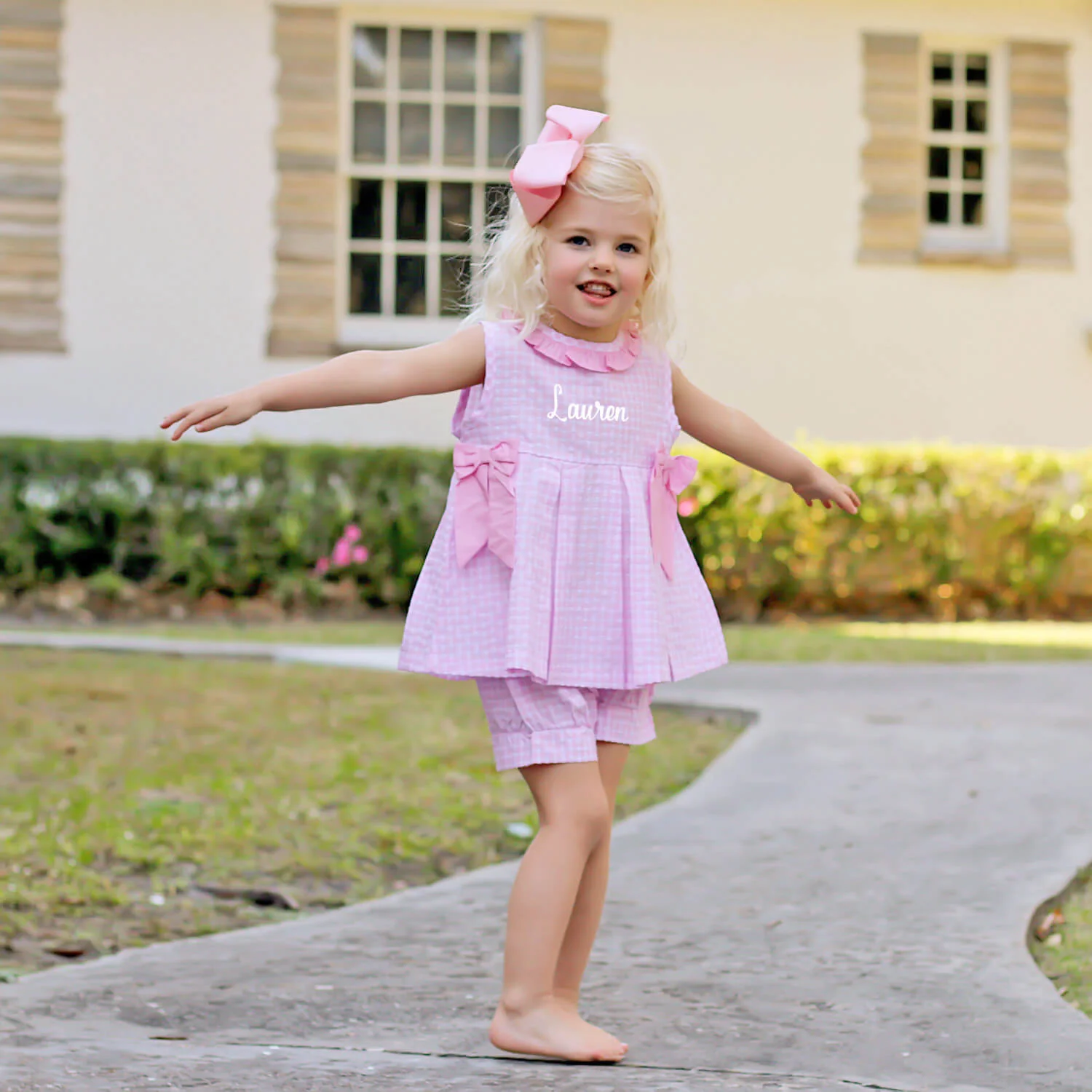 Hilton Head Plaid Pink Eloise Short Set - Image 6