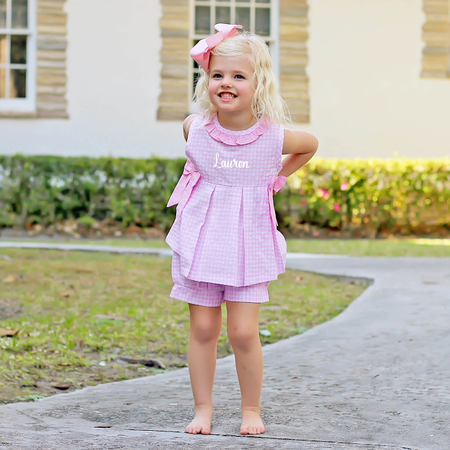 Hilton Head Plaid Pink Eloise Short Set - Image 7
