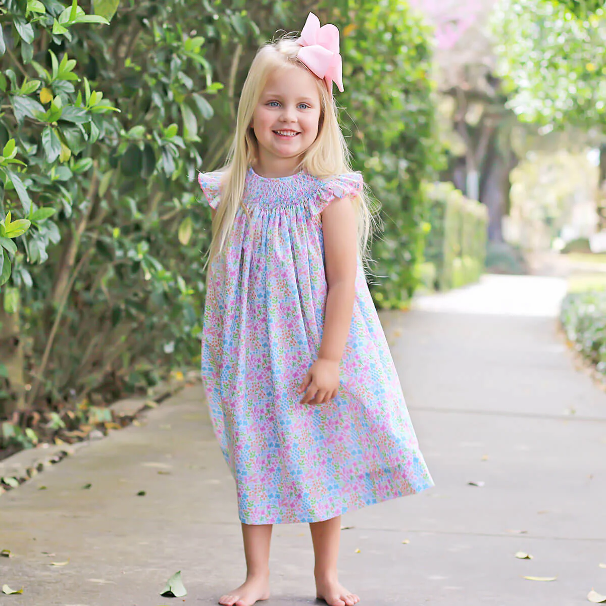 Spring Garden Smocked Dress - Image 4