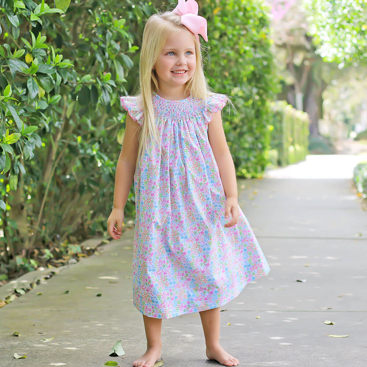 Spring Garden Smocked Dress - Image 6
