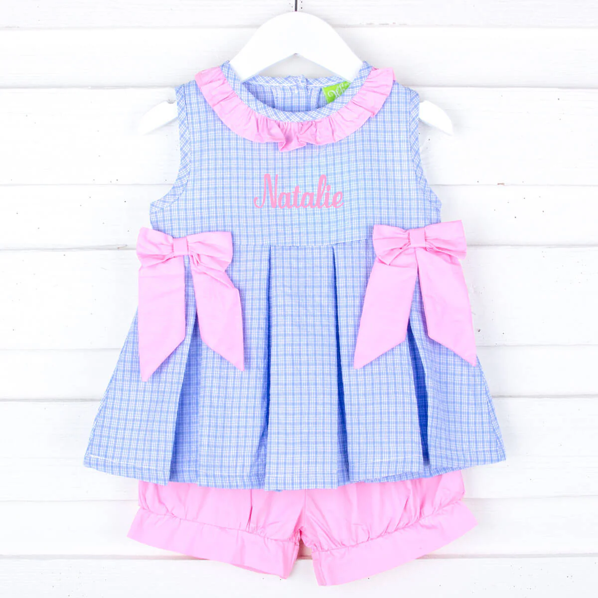 Camden Plaid Blue Eloise Short Set - Image 2