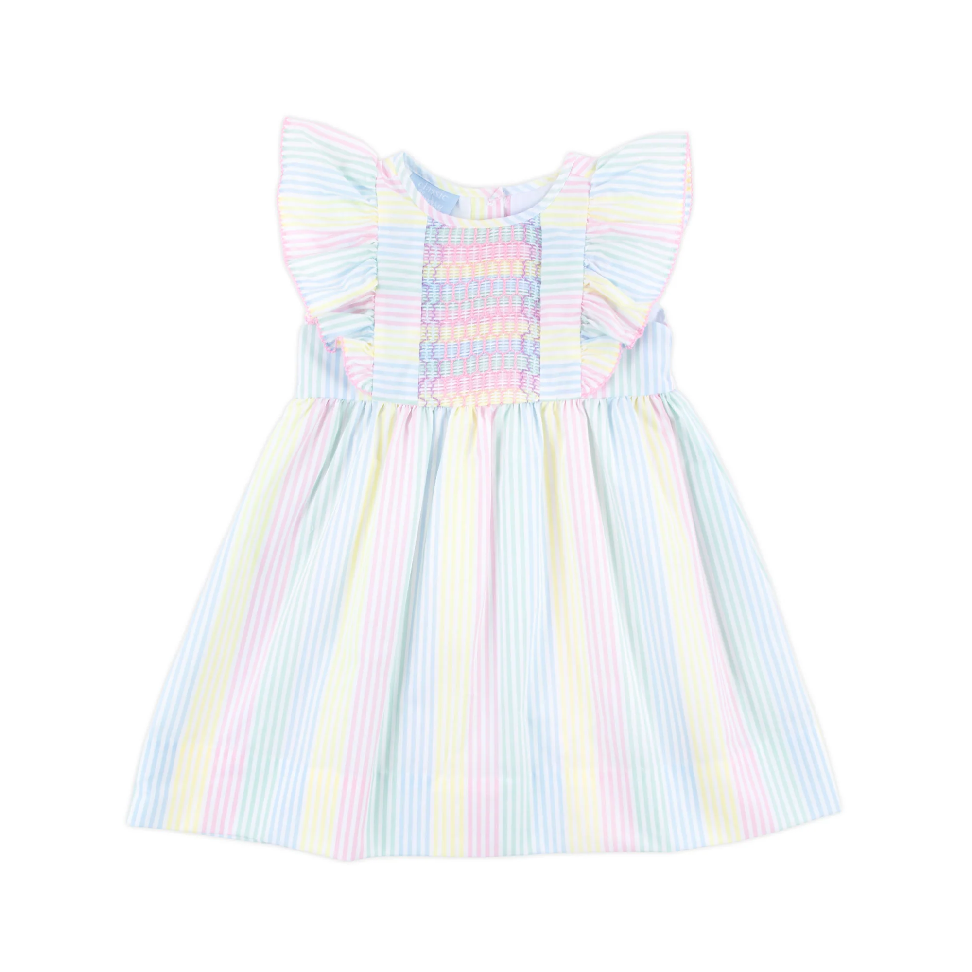 Spring Love Stripe Smocked Rachel Dress - Image 2