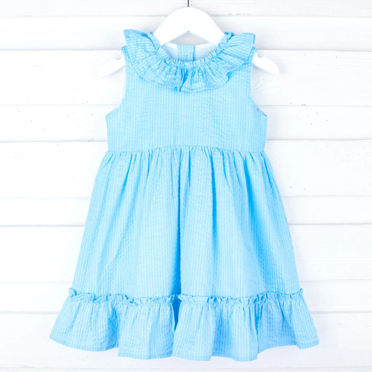 Spring Teal Stripe Allison Dress - Image 2