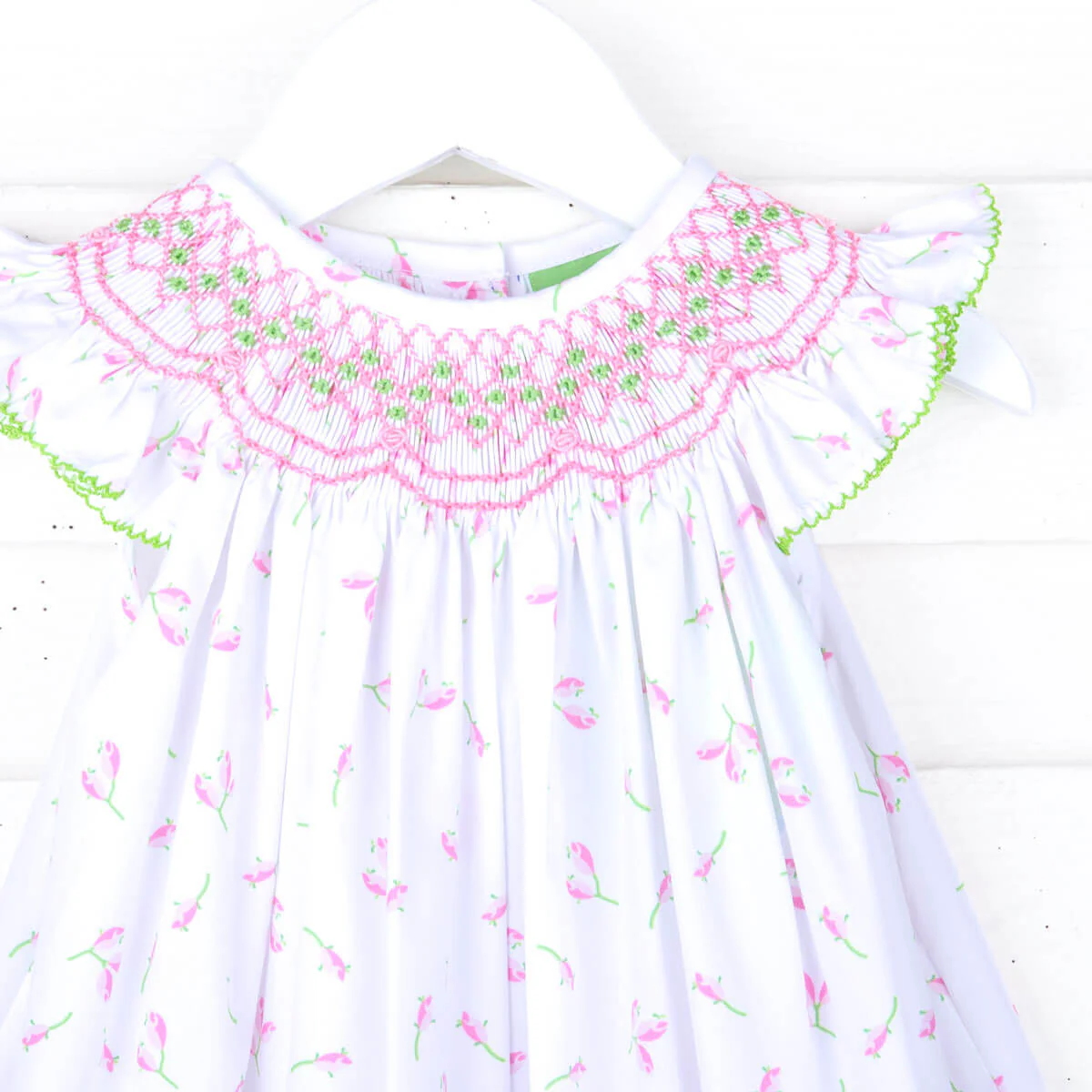 Spring Tulips Smocked Dress - Image 3