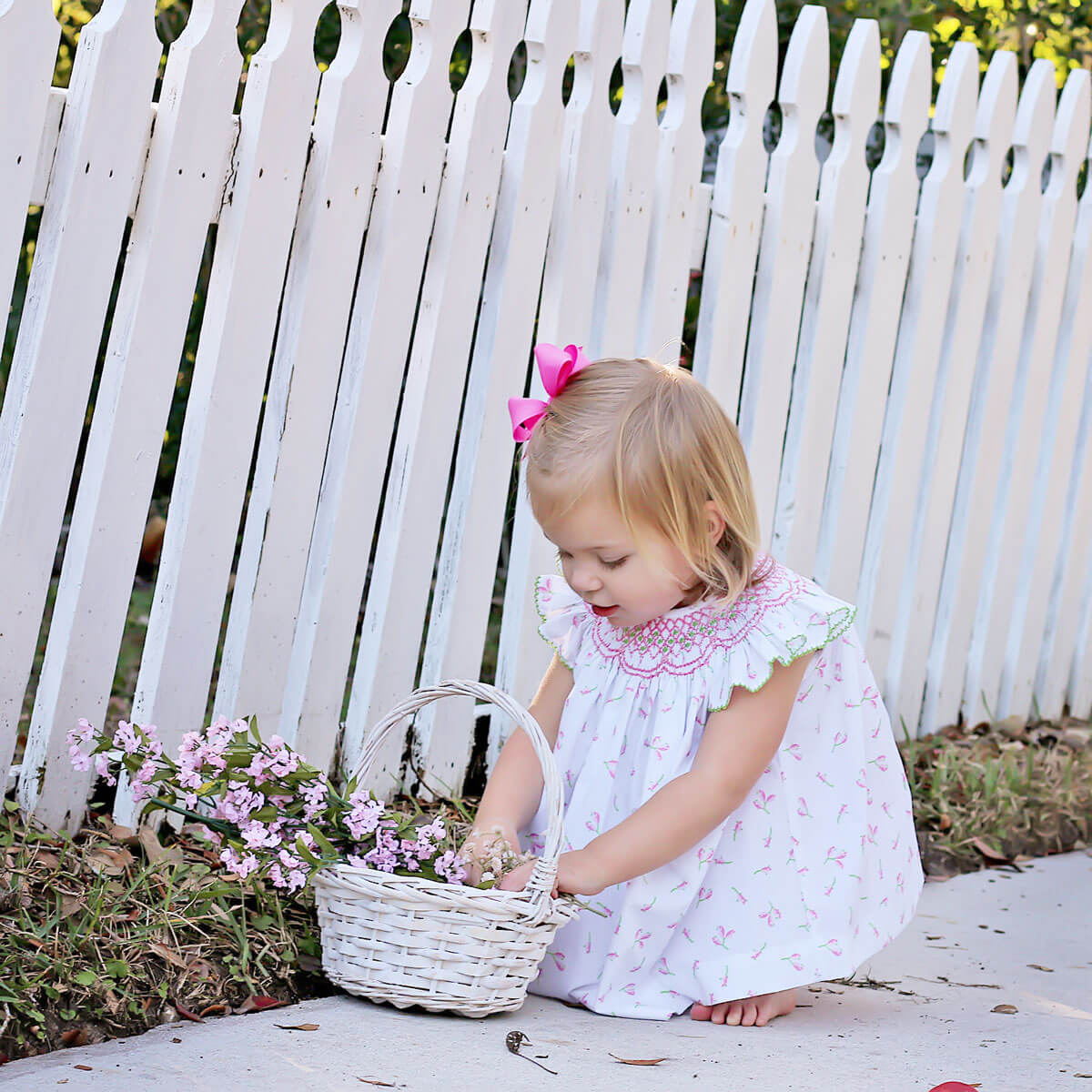 Spring Tulips Smocked Bloomer Set - Image 4