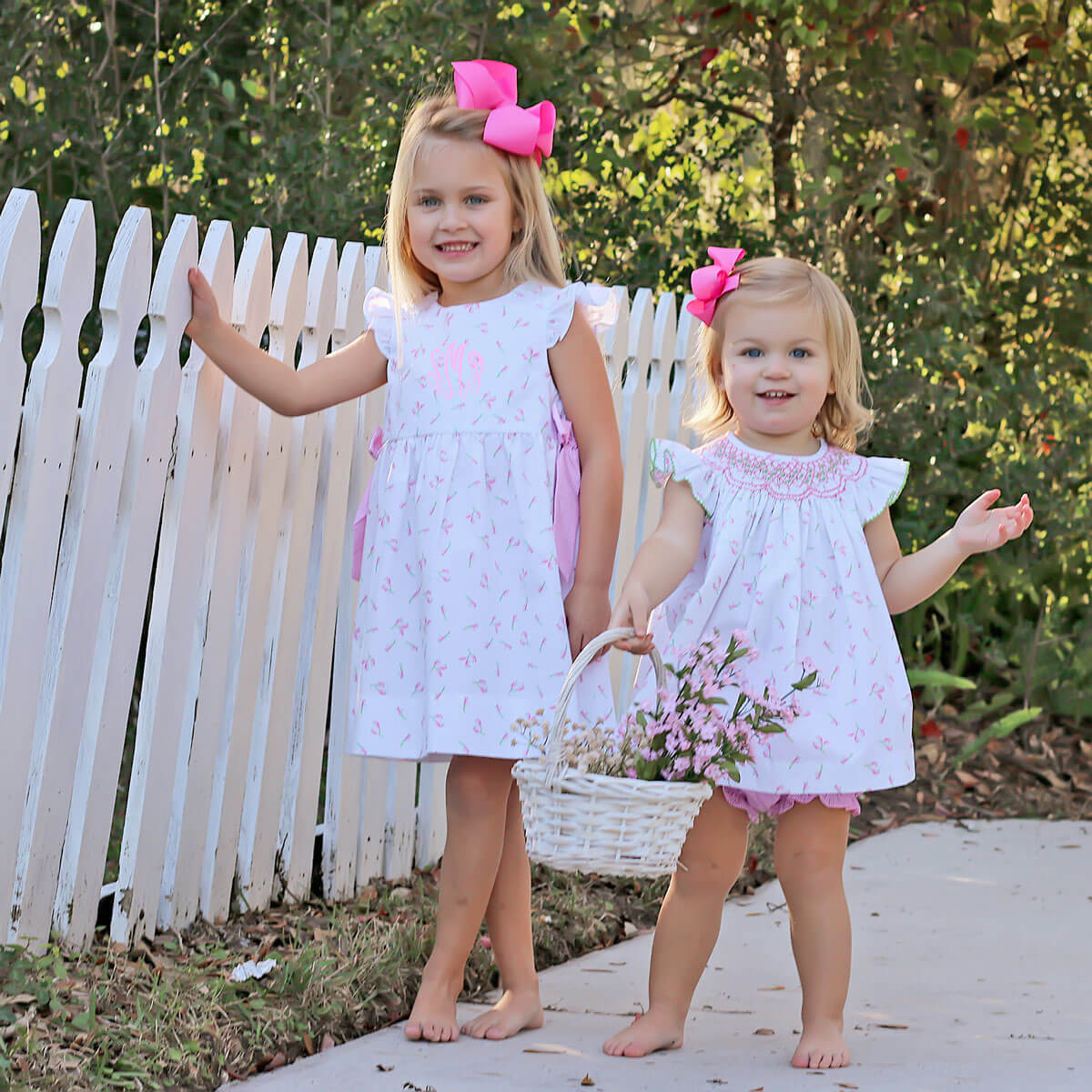 Spring Tulips Smocked Bloomer Set - Image 6