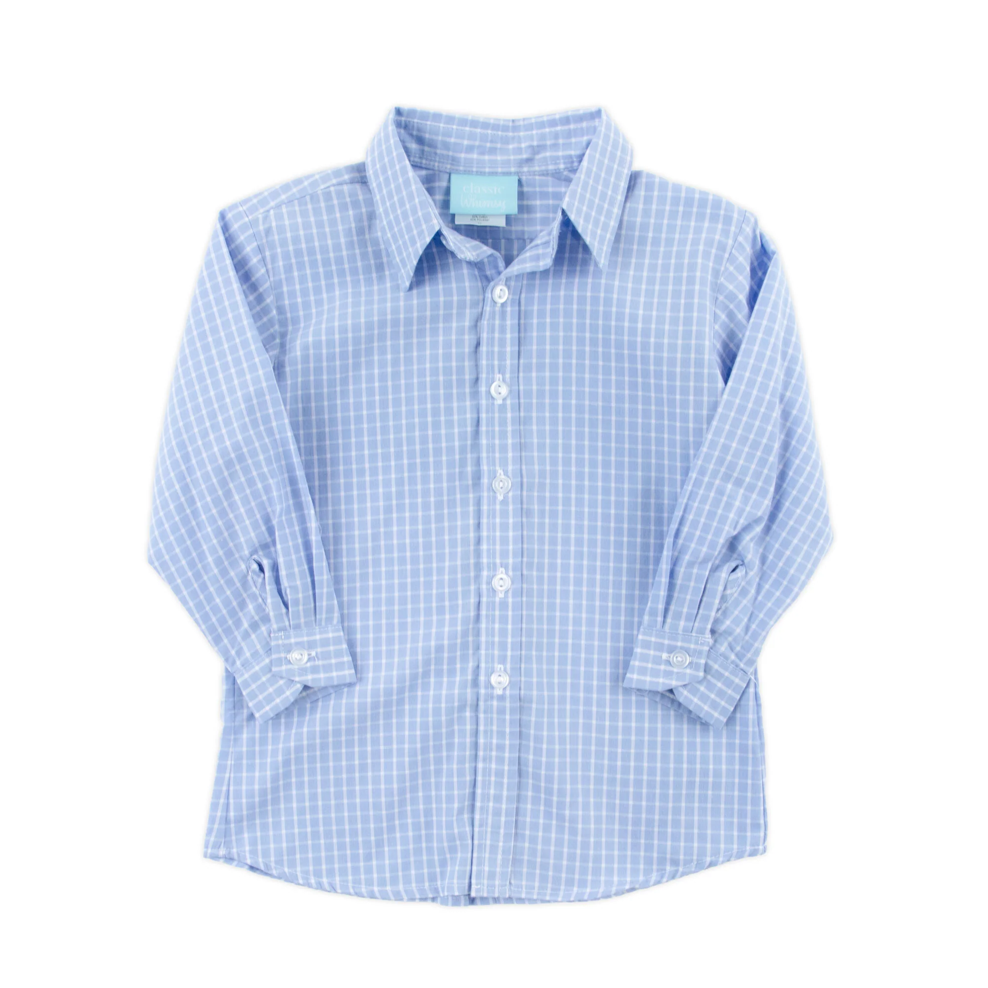Blue Windowpane Button Down Shirt - Image 2