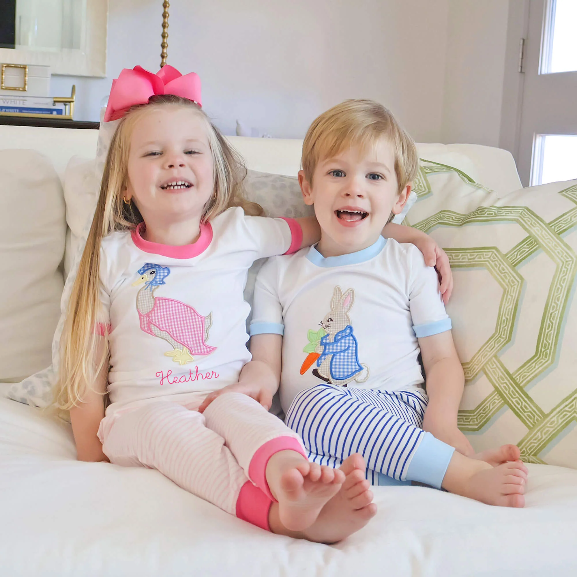 Storybook Friends Blue Stripe Pajamas - Image 5