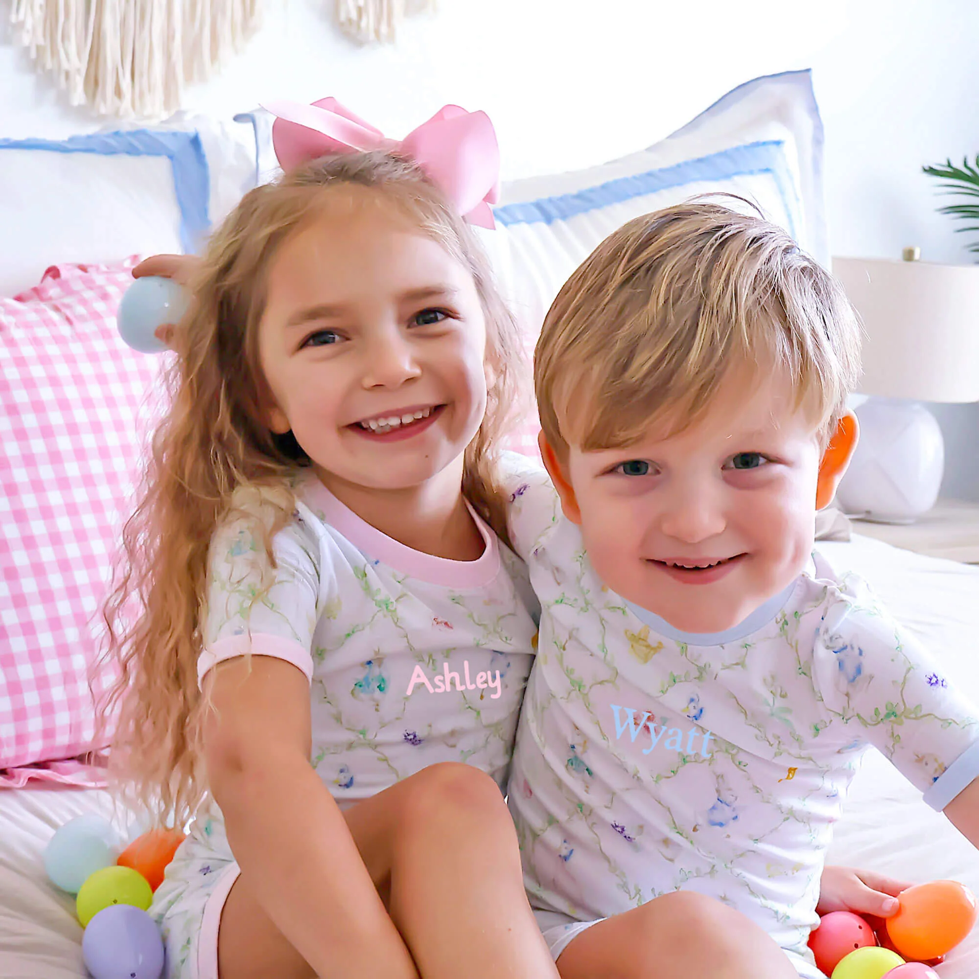 Storybook Rabbit Blue Short Pajamas - Image 3