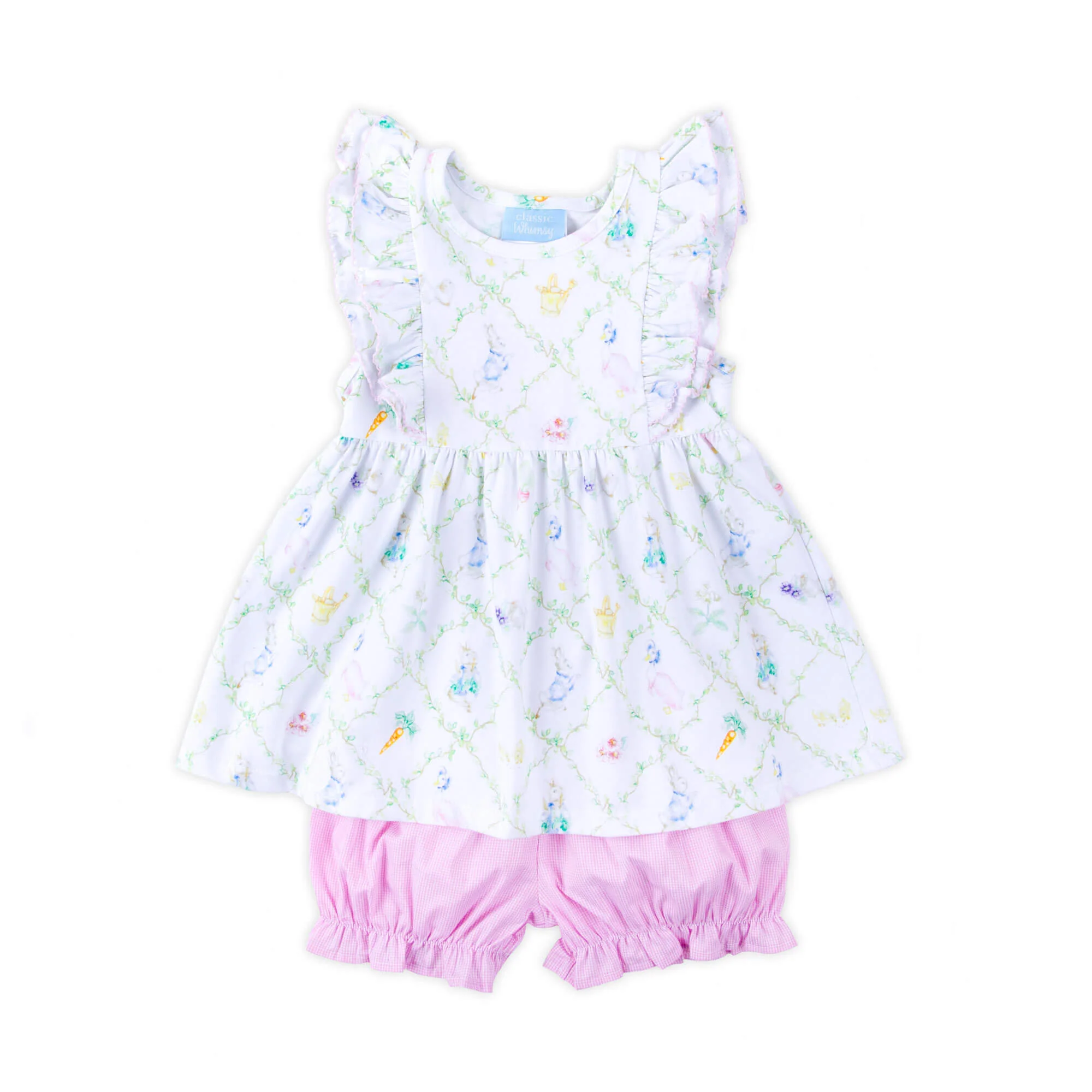 Storybook Rabbit Pink Alice Bloomer Set - Image 2